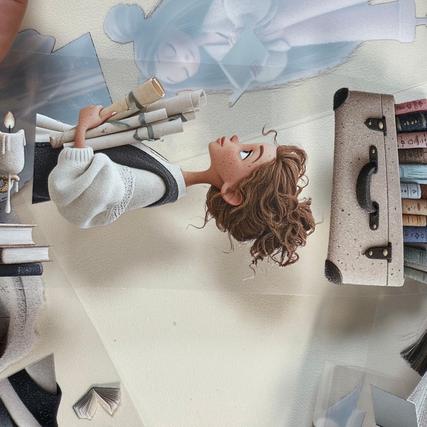 PET 3D raised Whimsical Fluffy Planner and Magic Academia tape,one roll fashion, junk journal, scrapbooking,bullet journal, card making.