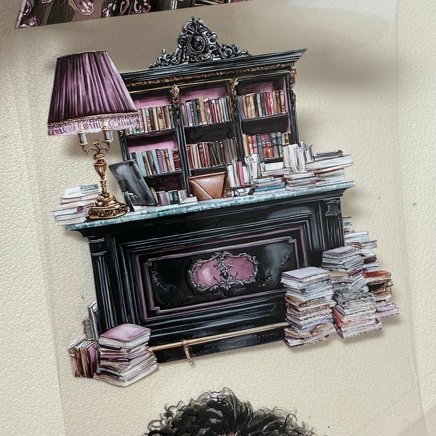PET Floral tearoom and Dreamy Academia 3D raised tape,one roll fashion, junk journal, scrapbooking,bullet journal, card making.