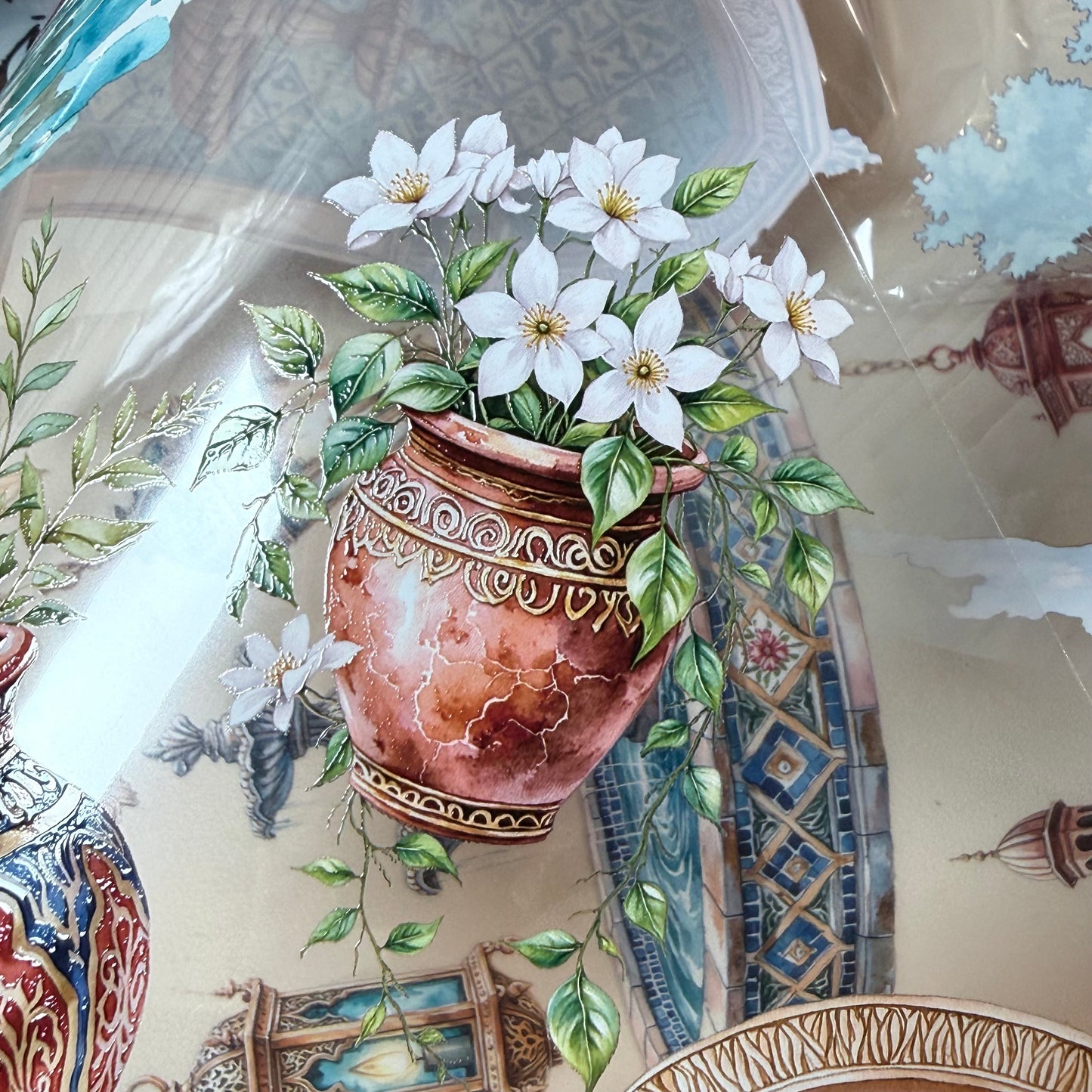 PET 3D raised Landscape East addiction tape,one roll fashion, junk journal, scrapbooking,bullet journal, card making.