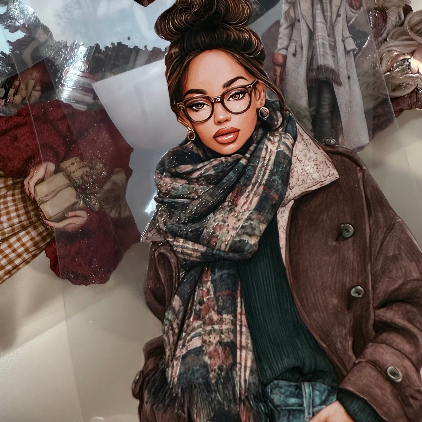 PET 3D raised Winter Hygge and Christmas Cottage tape,one roll fashion, junk journal, scrapbooking,bullet journal, card making.