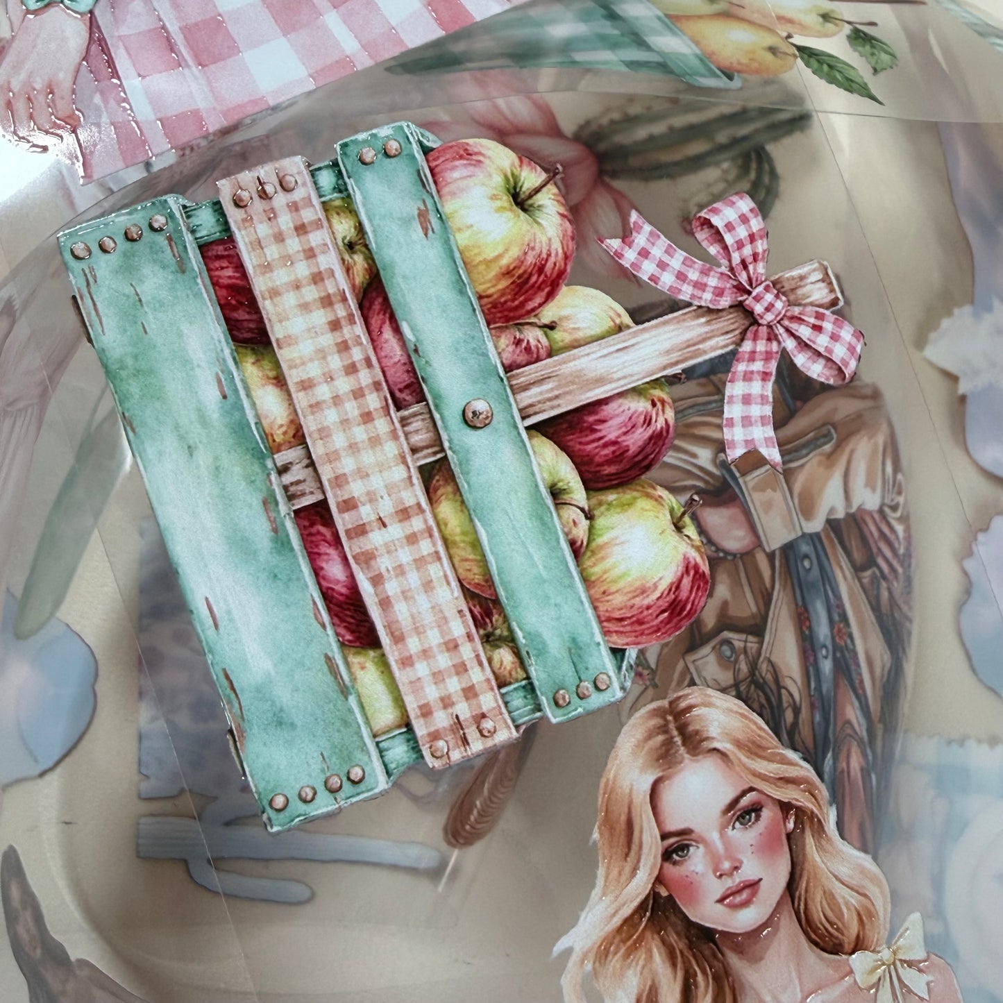 Spring Picnic Morning and Velvet Dusk Cacti PET 3D raised tape