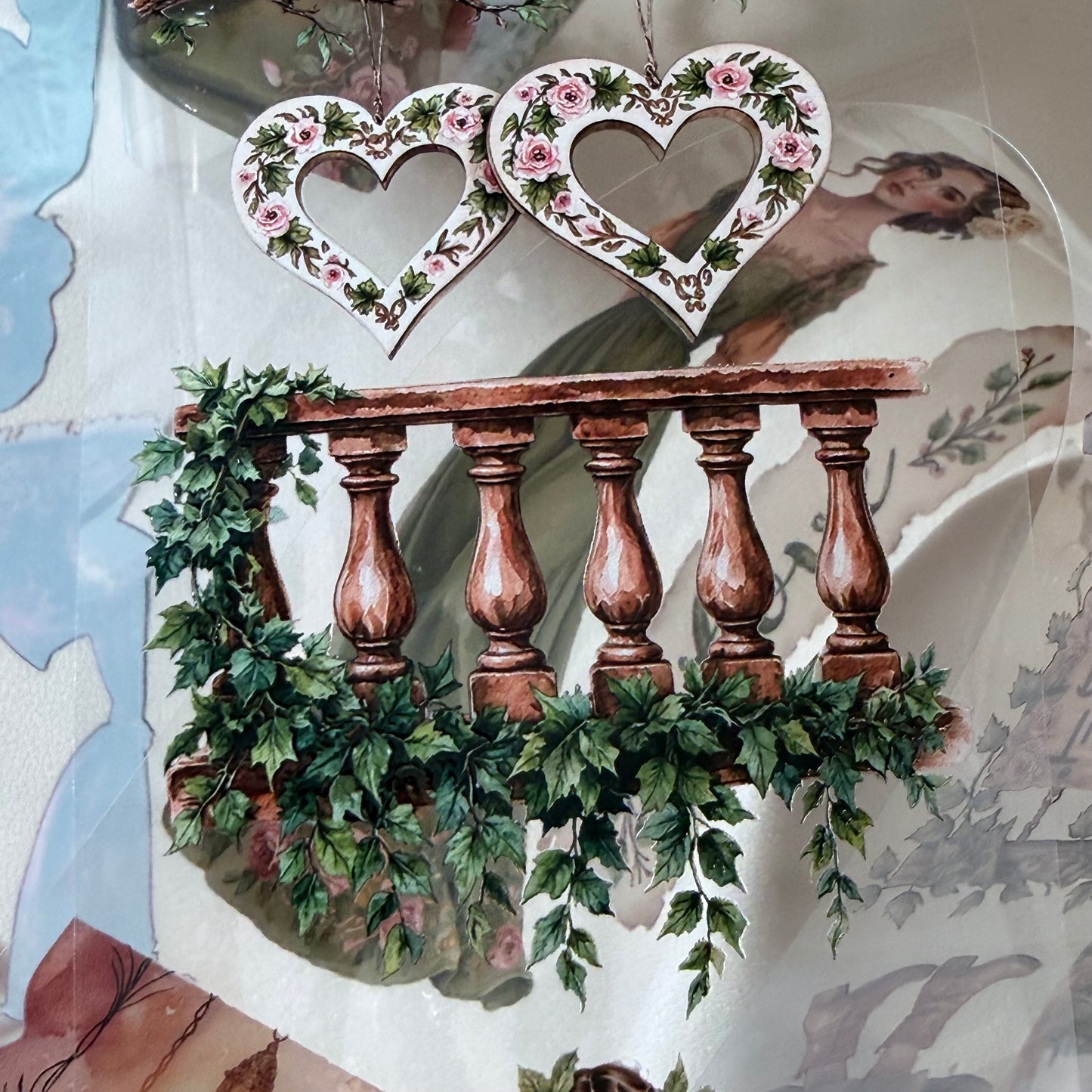 Kasbah Heart Bazaar and Tuscan Vineyard Promises PET 3D raised tape,one roll fashion, junk journal, scrapbooking,bullet journal, card making.