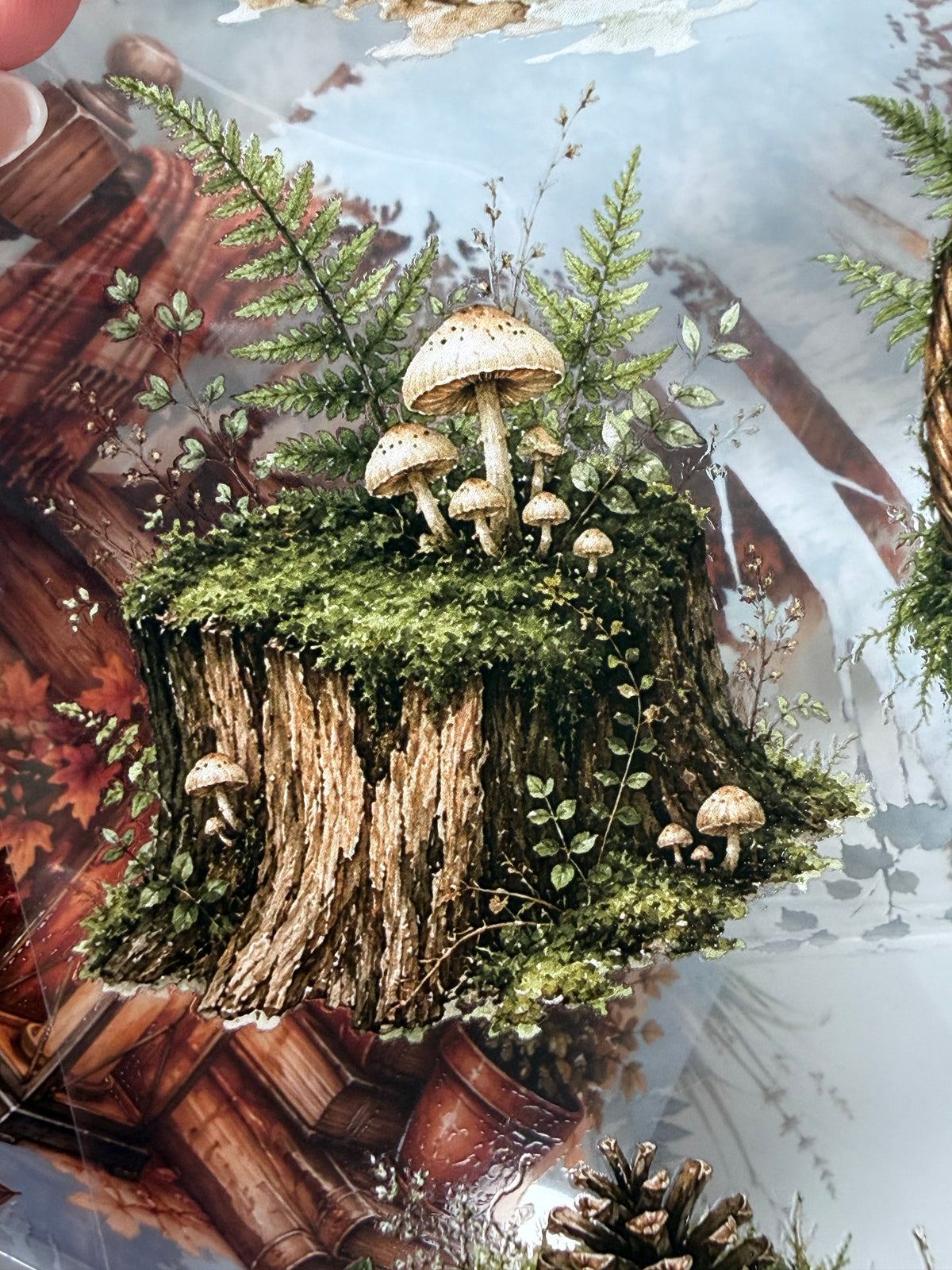 Forest and Amber autumn Landscape PET 3D raised tape.