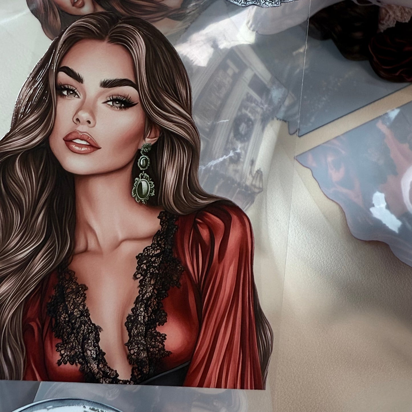 PET 3D raised Midnight Mistletoe and Holiday Magic tape,one roll fashion, junk journal, scrapbooking,bullet journal, card making.