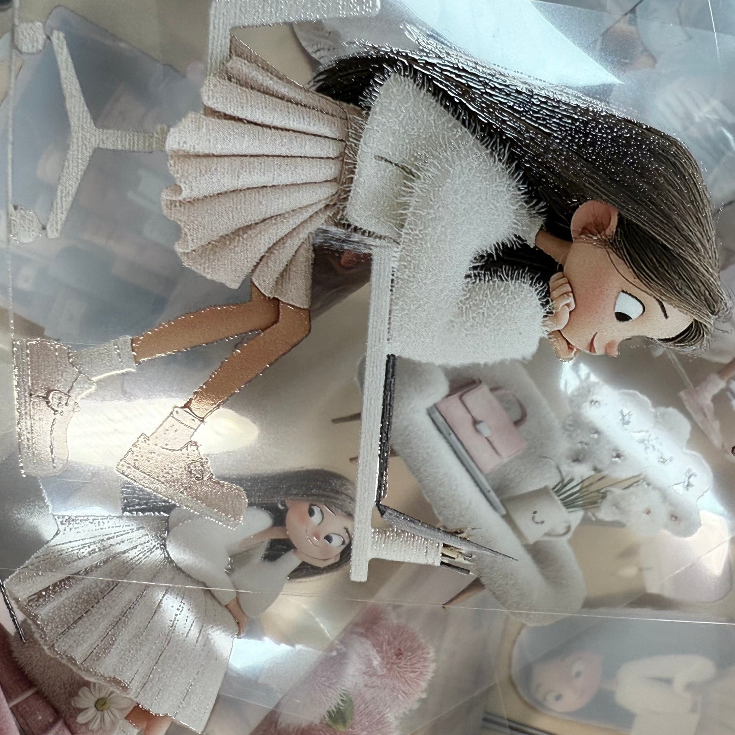 PET 3D raised Whimsical Fluffy Planner and Magic Academia tape,one roll fashion, junk journal, scrapbooking,bullet journal, card making.