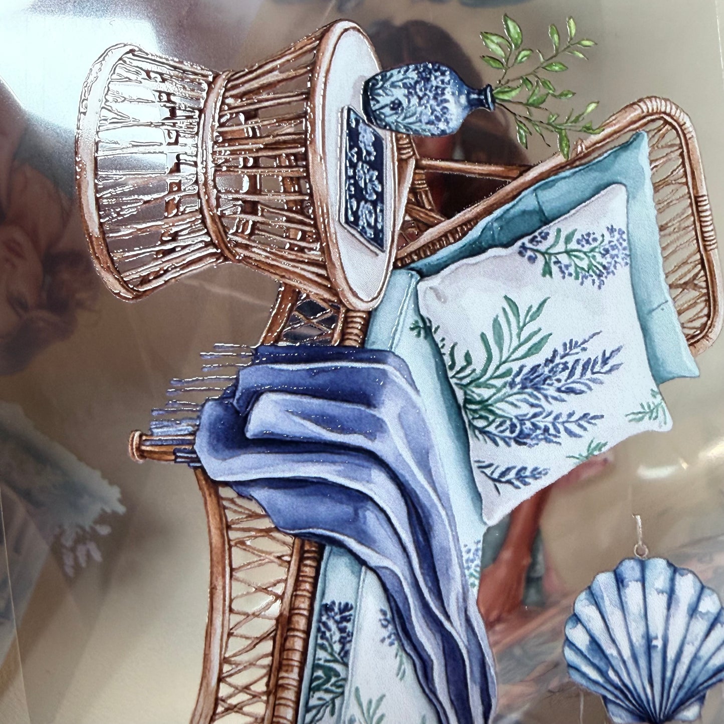Azure Raffia Reverie and Rainkissed Spring Street PET 3D raised tape,one roll fashion, junk journal, scrapbooking,bullet journal, card making.