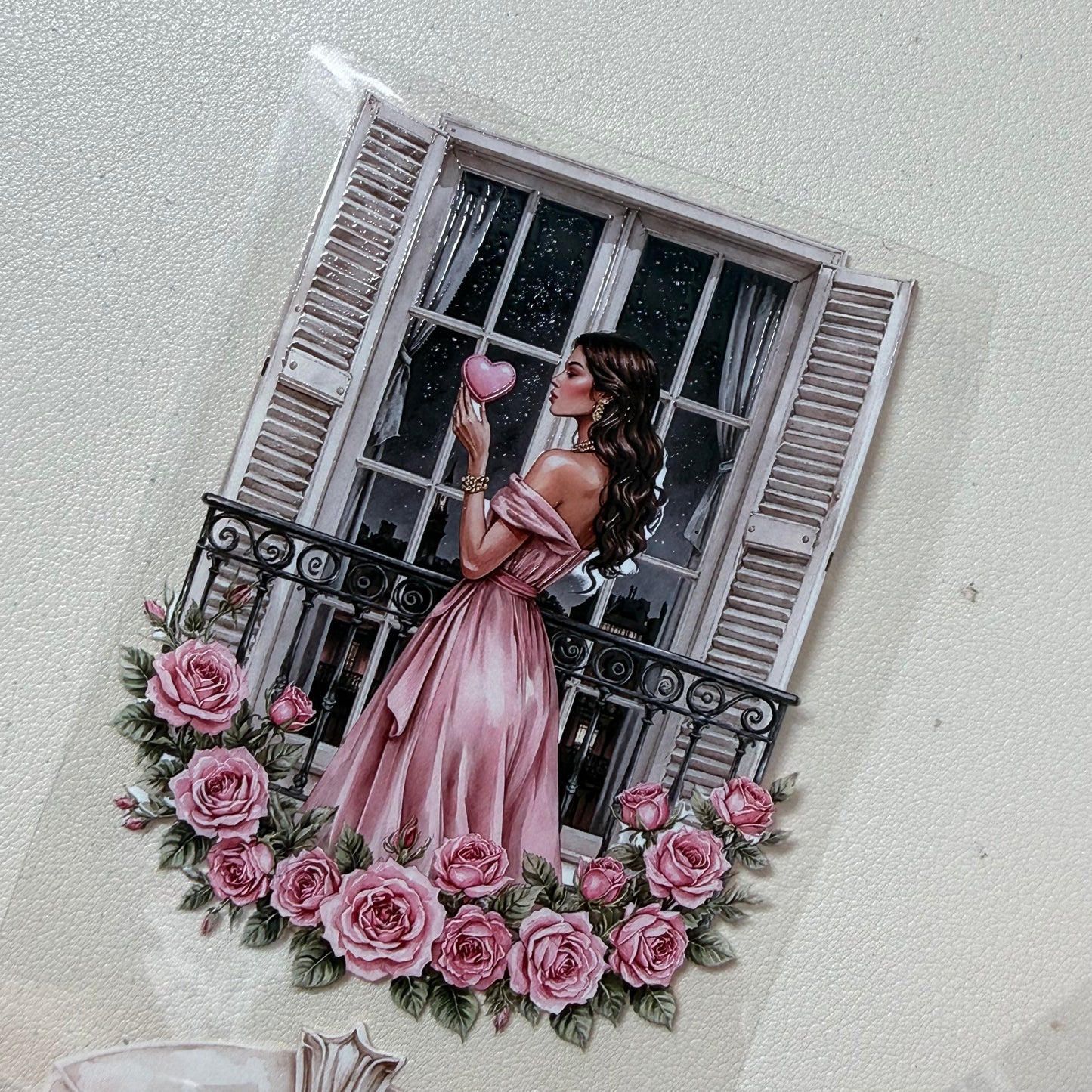 Parisian Balcony Letters and Ocean of Love Notes PET 3D raised tape,one roll fashion, junk journal, scrapbooking,bullet journal, card making.