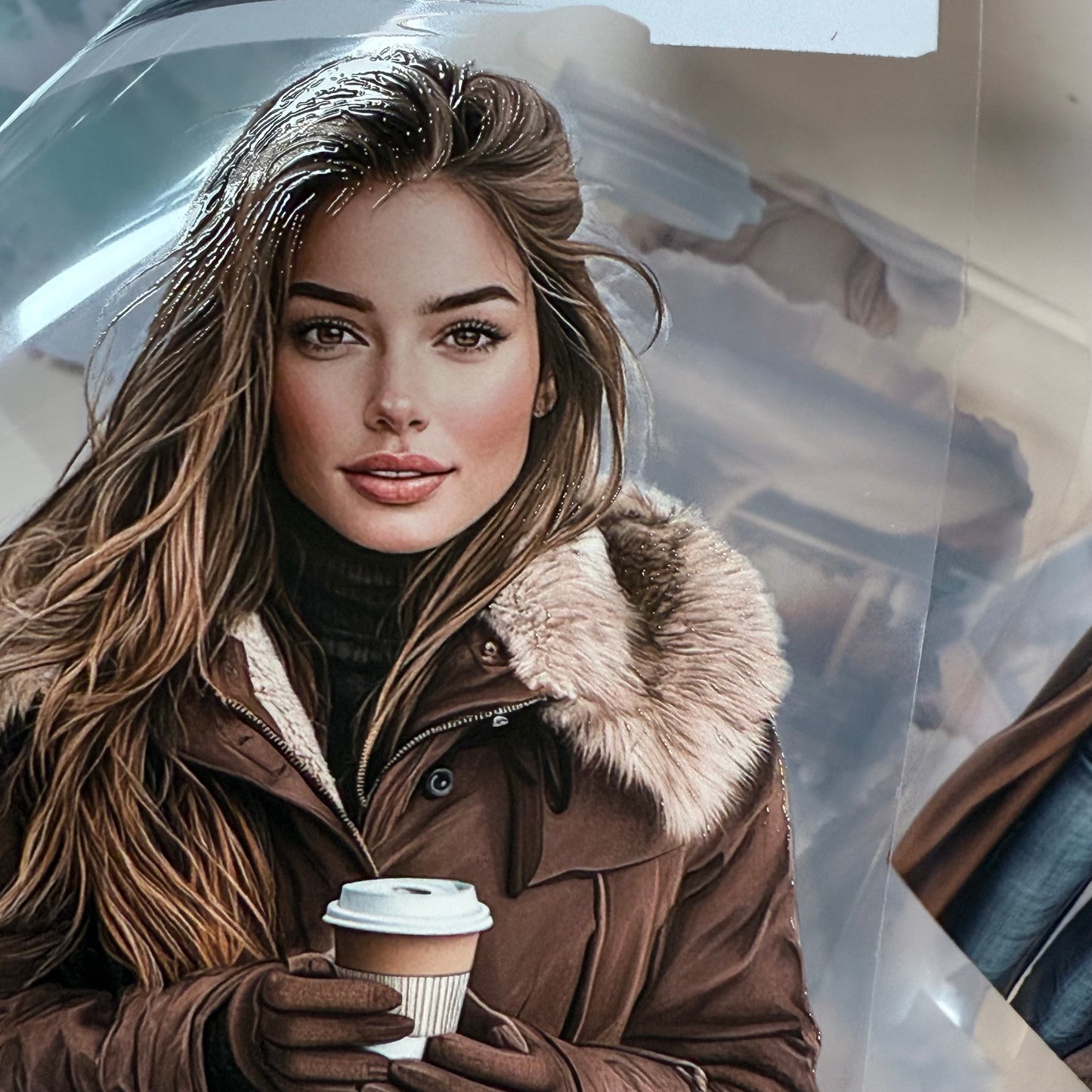 PET 3D raised Iceland  and Cocoa Days tape,one roll fashion, junk journal, scrapbooking,bullet journal, card making.