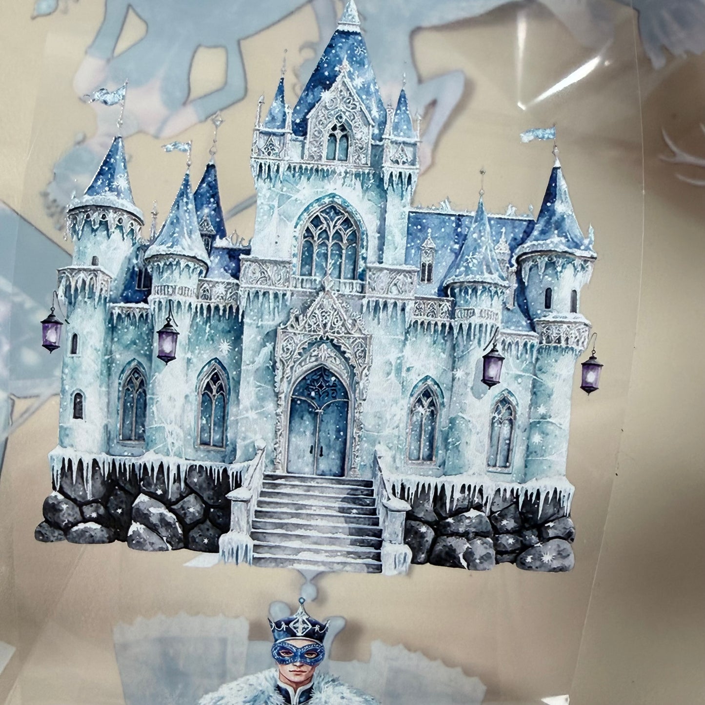 Frozen Masquerade Ball and  Frosted Woodland PET 3D raised tape,one roll fashion, junk journal, scrapbooking,bullet journal, card making.