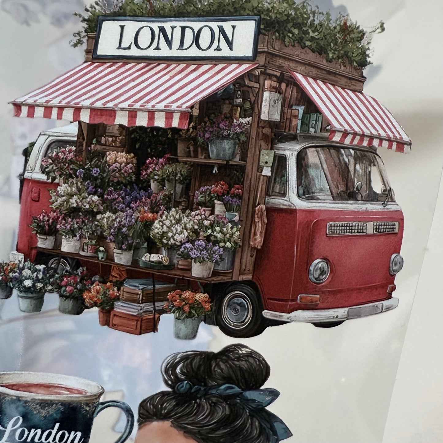 PET London travel and Paris coffee 3D raised tape,one roll fashion, junk journal, scrapbooking,bullet journal, card making.