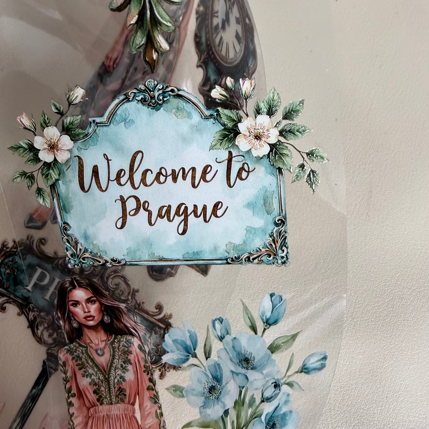 Paris in Bloom and Prague Spring Cobblestones PET 3D raised tape,one roll fashion, junk journal, scrapbooking,bullet journal, card making.