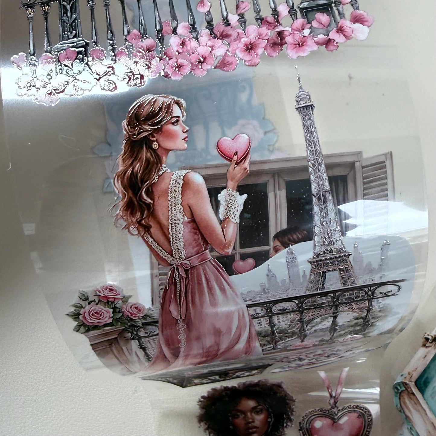 Parisian Balcony Letters and Ocean of Love Notes PET 3D raised tape,one roll fashion, junk journal, scrapbooking,bullet journal, card making.