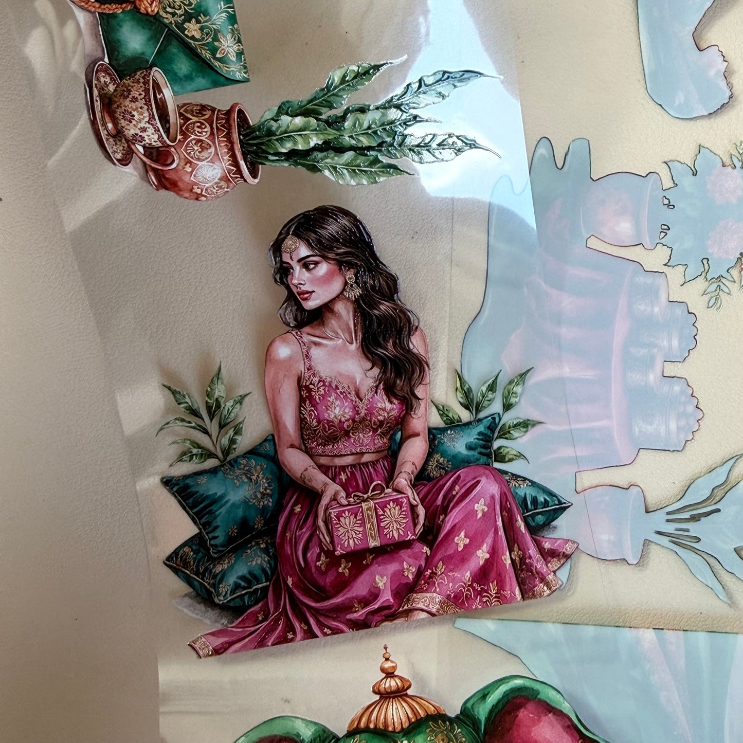 Emberglade Bloom and Monsoon Courtyard Letters PET 3D raised tape,one roll fashion, junk journal, scrapbooking,bullet journal, card making.