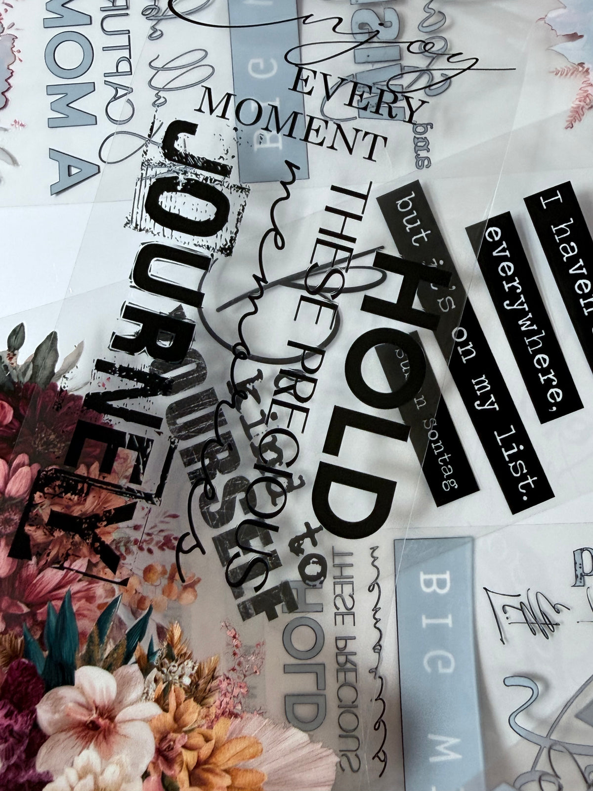 Words2 PET 3D raised tape