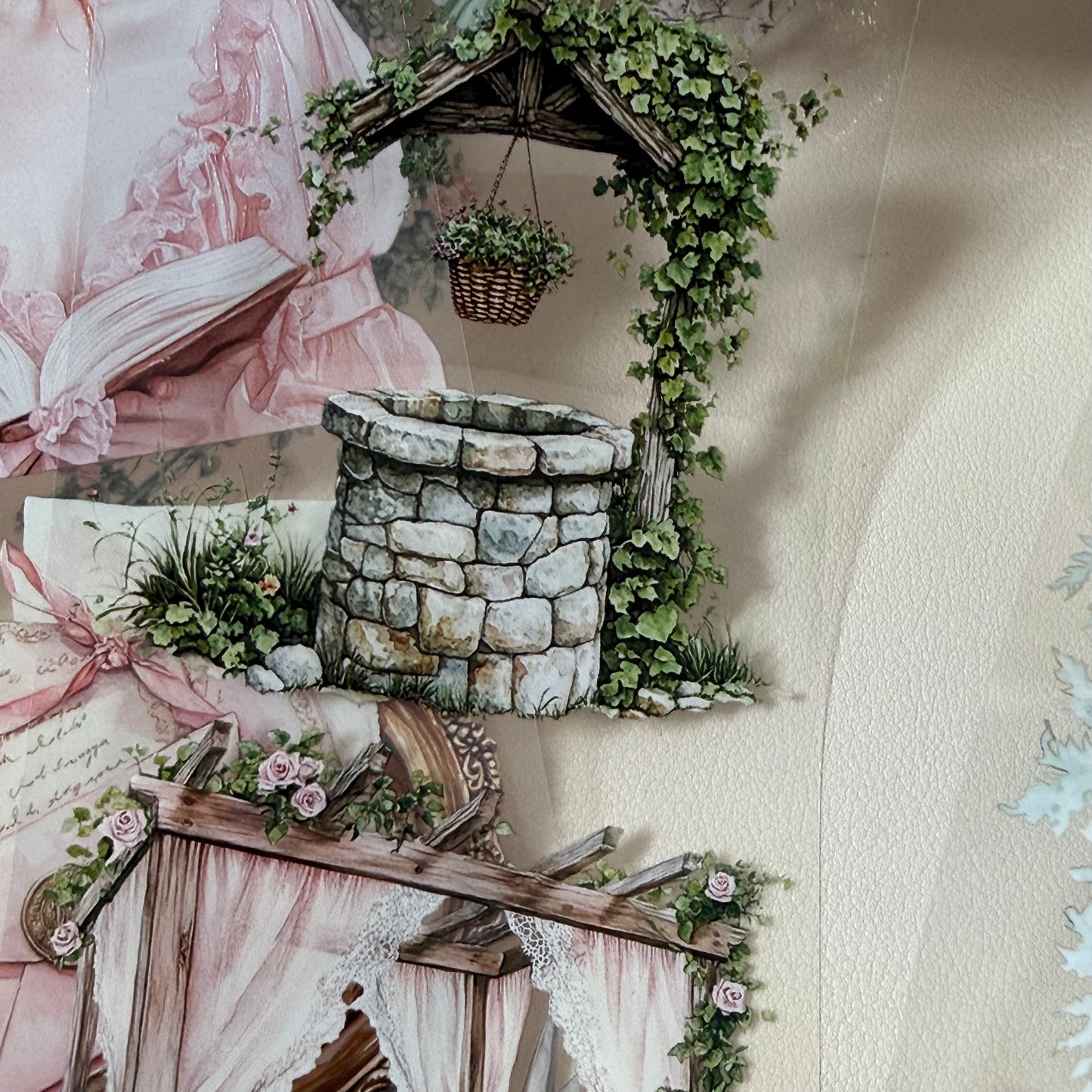 Spring Garden and Unsent Letters PET 3D raised tape,one roll fashion, junk journal, scrapbooking,bullet journal, card making.