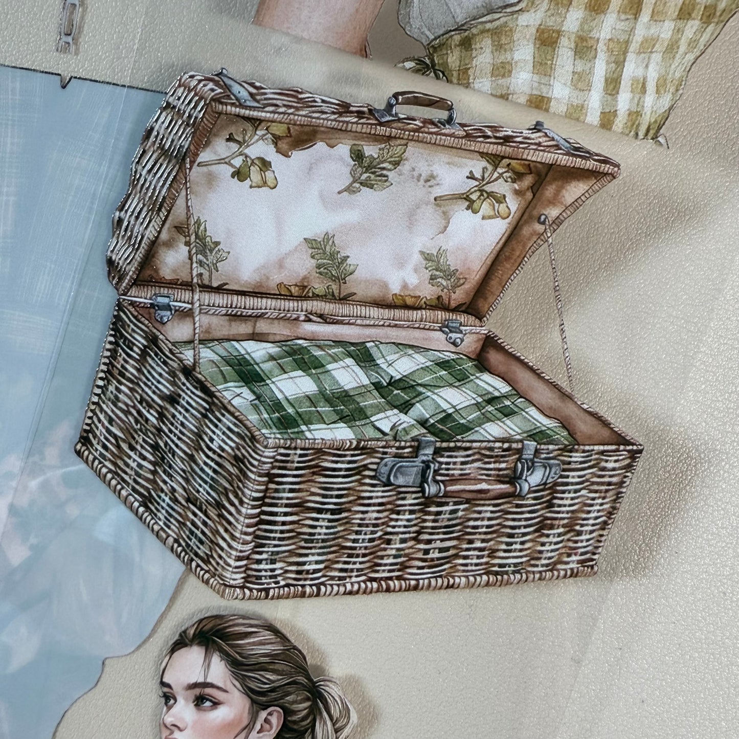 PET Wisteria garden and Spring countryside 3D raised tape,one roll fashion, junk journal, scrapbooking,bullet journal, card making.