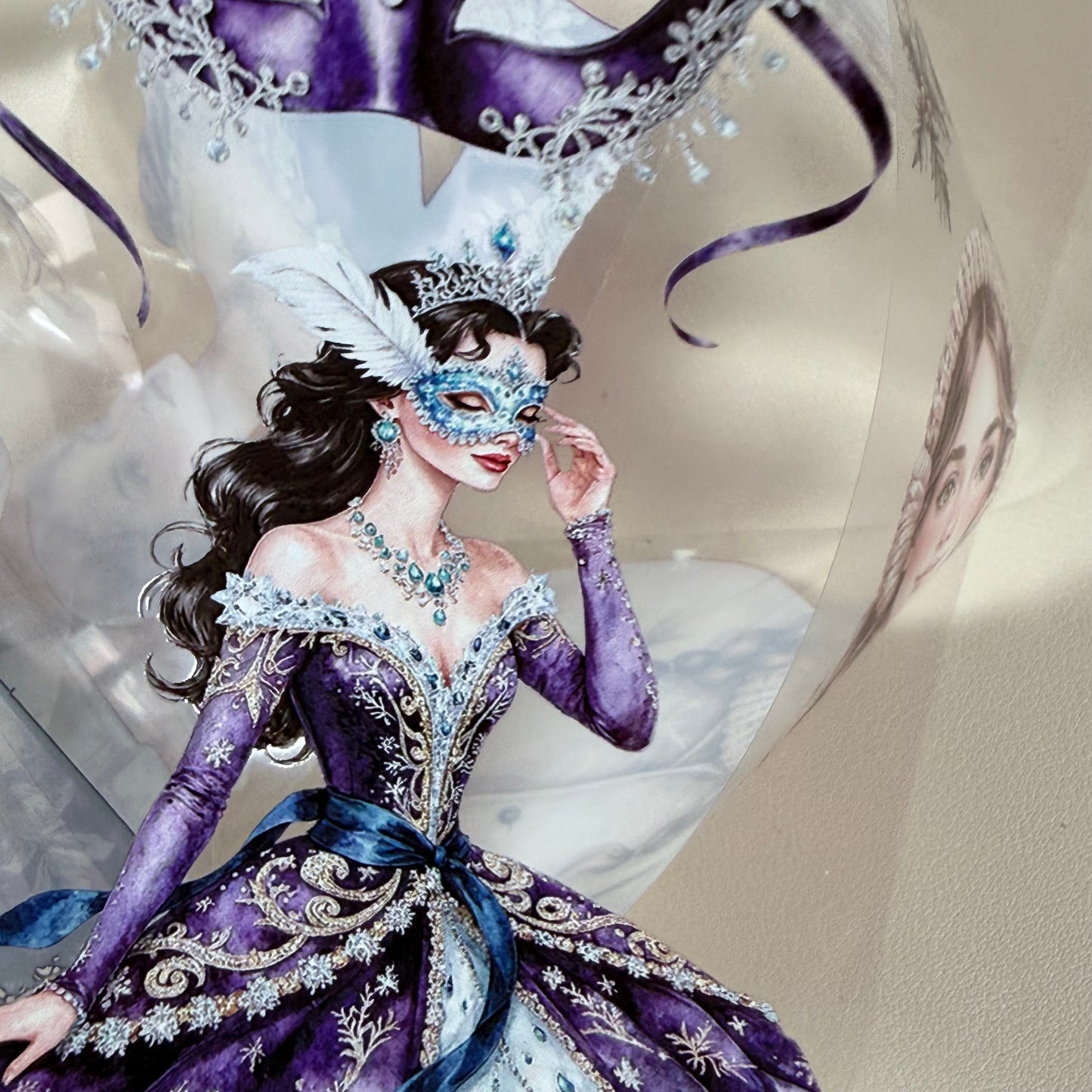 Frozen Masquerade Ball and  Frosted Woodland PET 3D raised tape,one roll fashion, junk journal, scrapbooking,bullet journal, card making.
