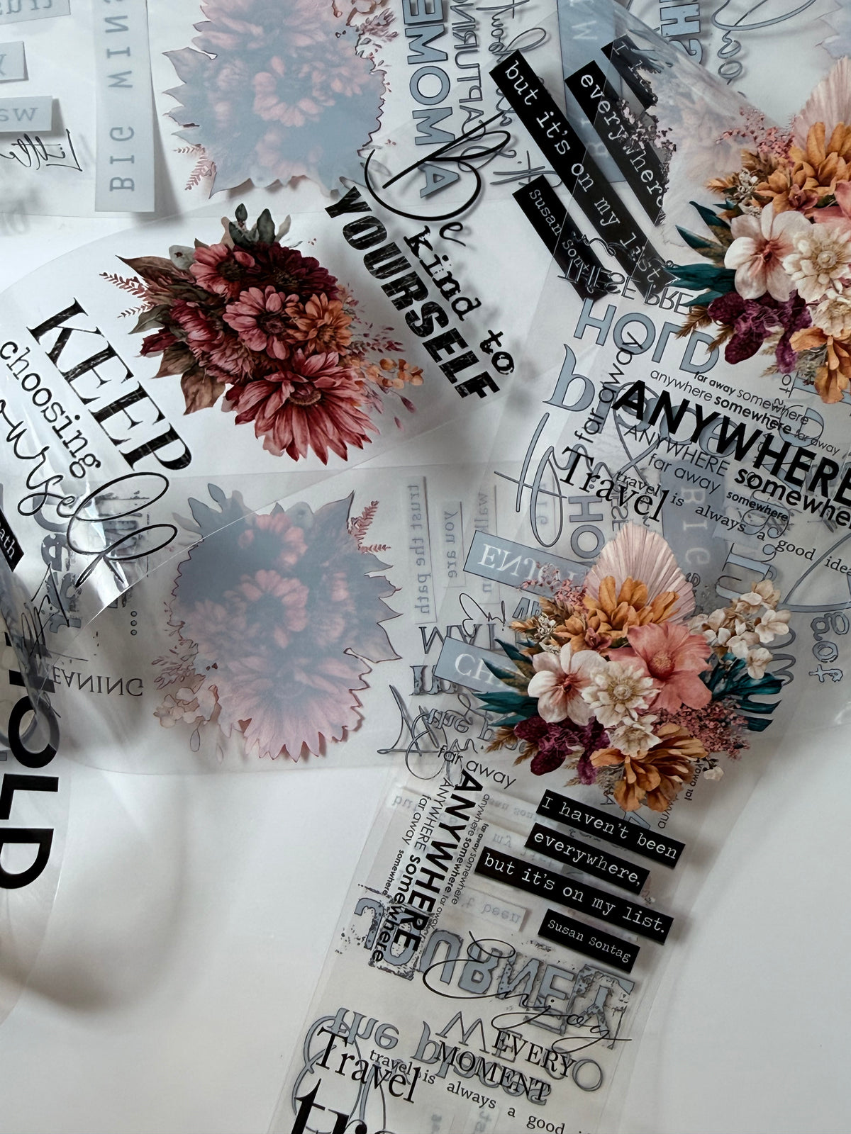 Words2 PET 3D raised tape