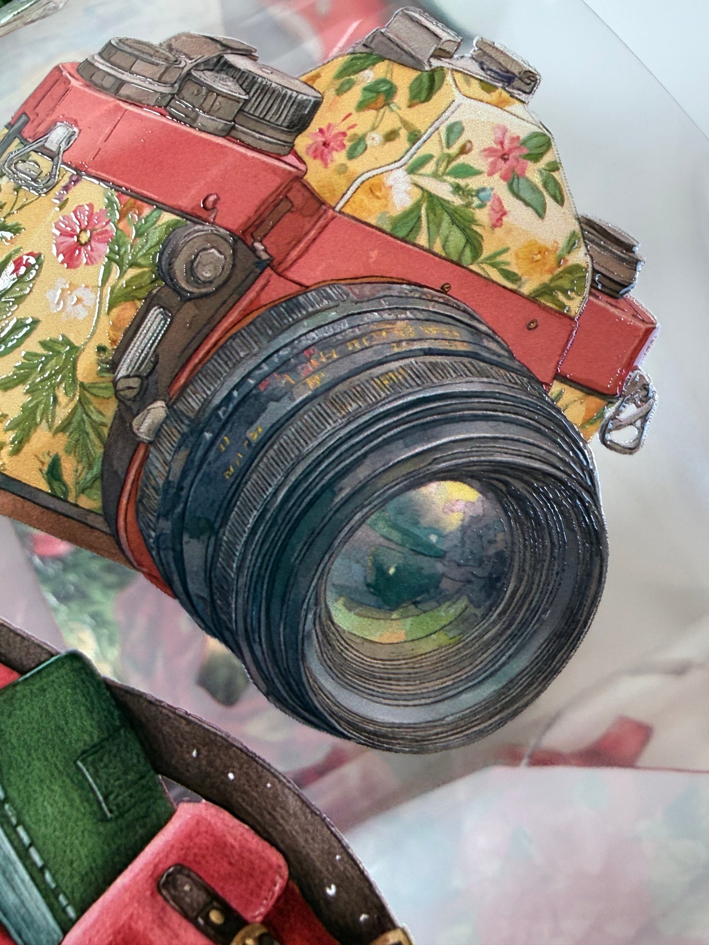 PET 3D raised Landscape Travel time tape,one roll fashion, junk journal, scrapbooking,bullet journal, card making.