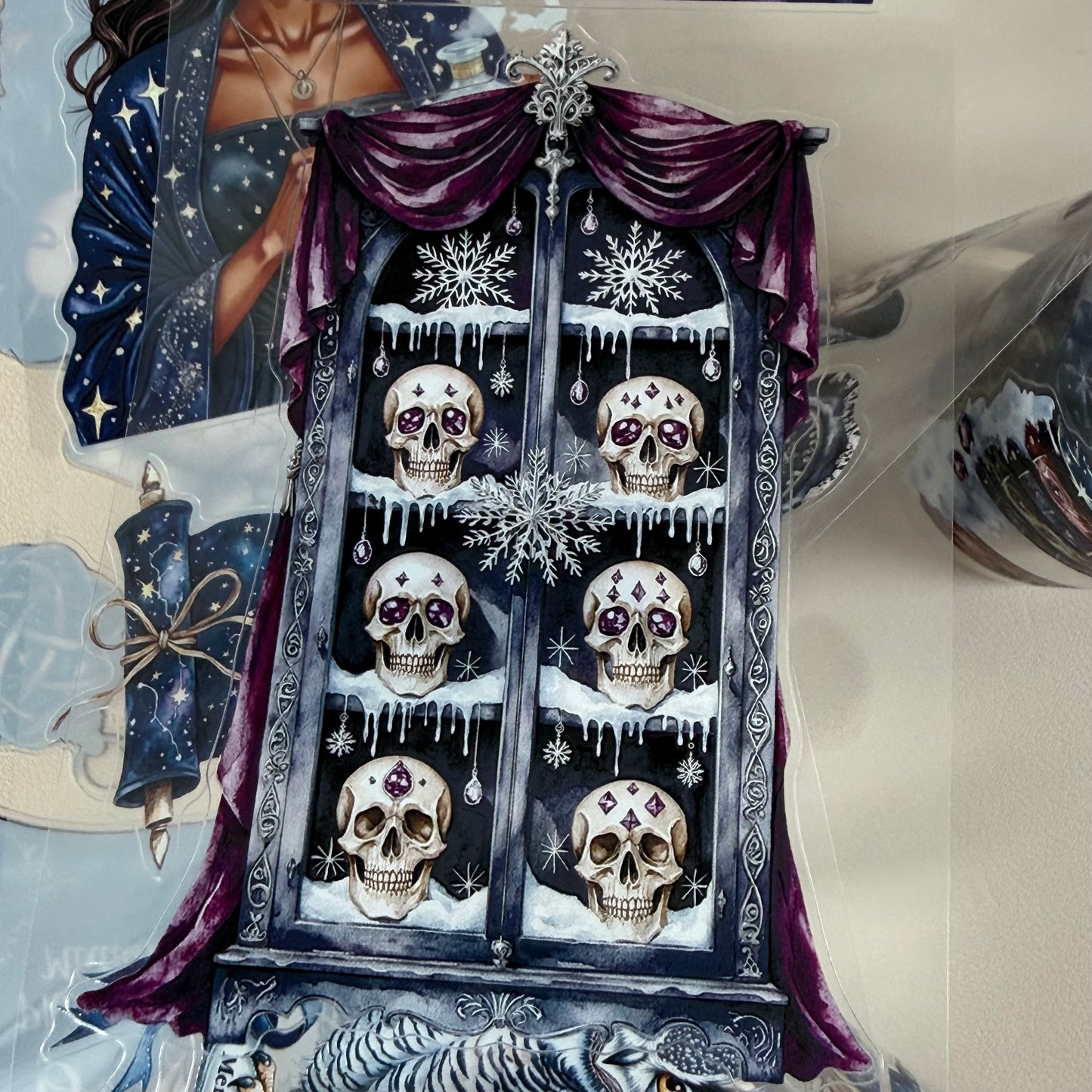 KISSCUT Winter Witchcraft and Celestial Apothecary PET 3D raised tape,one roll fashion, junk journal, scrapbooking,bullet journal, card making.