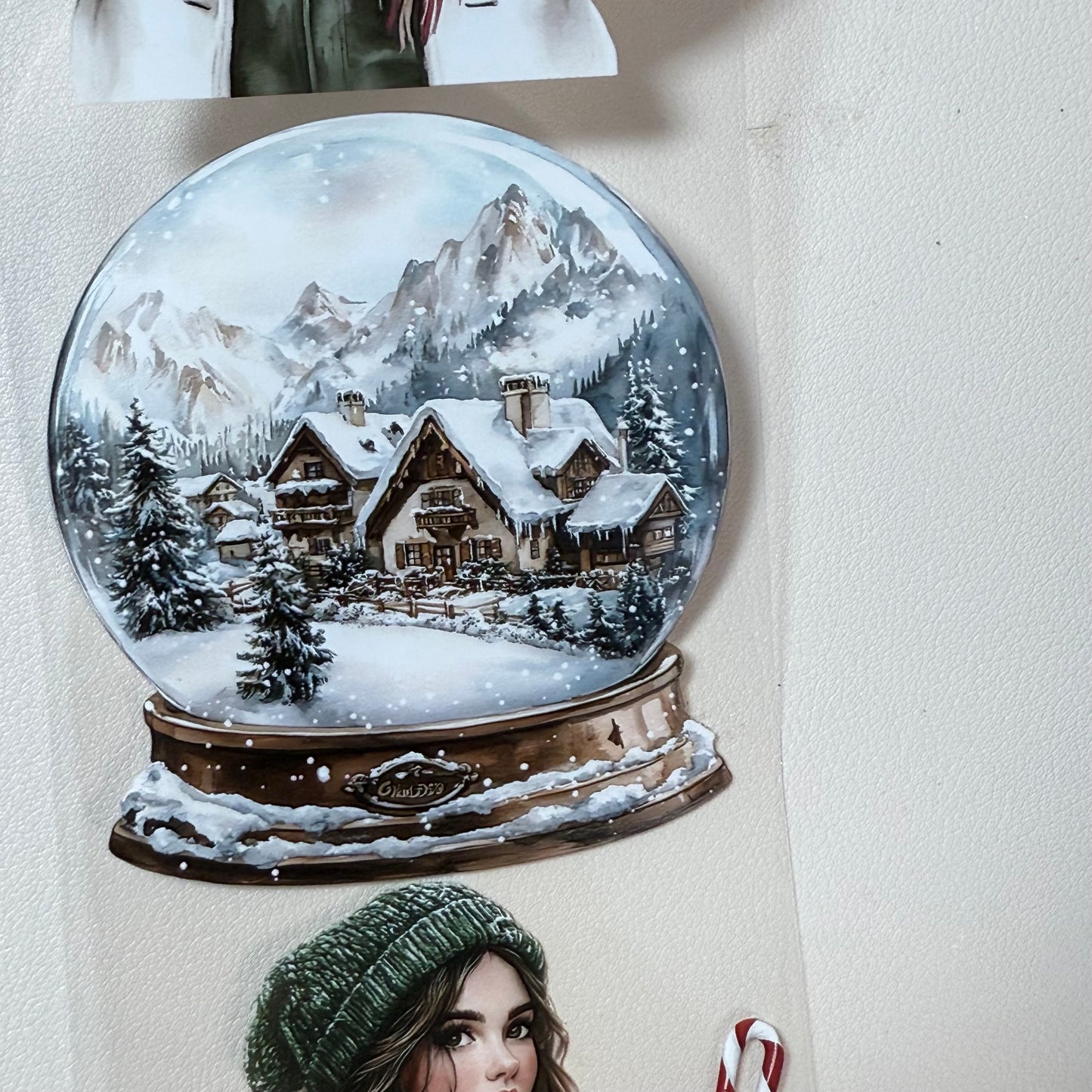 PET 3D raised Warm  Swiss Christmas and Christmas Farmhouse tape,one roll fashion, junk journal, scrapbooking,bullet journal, card making.