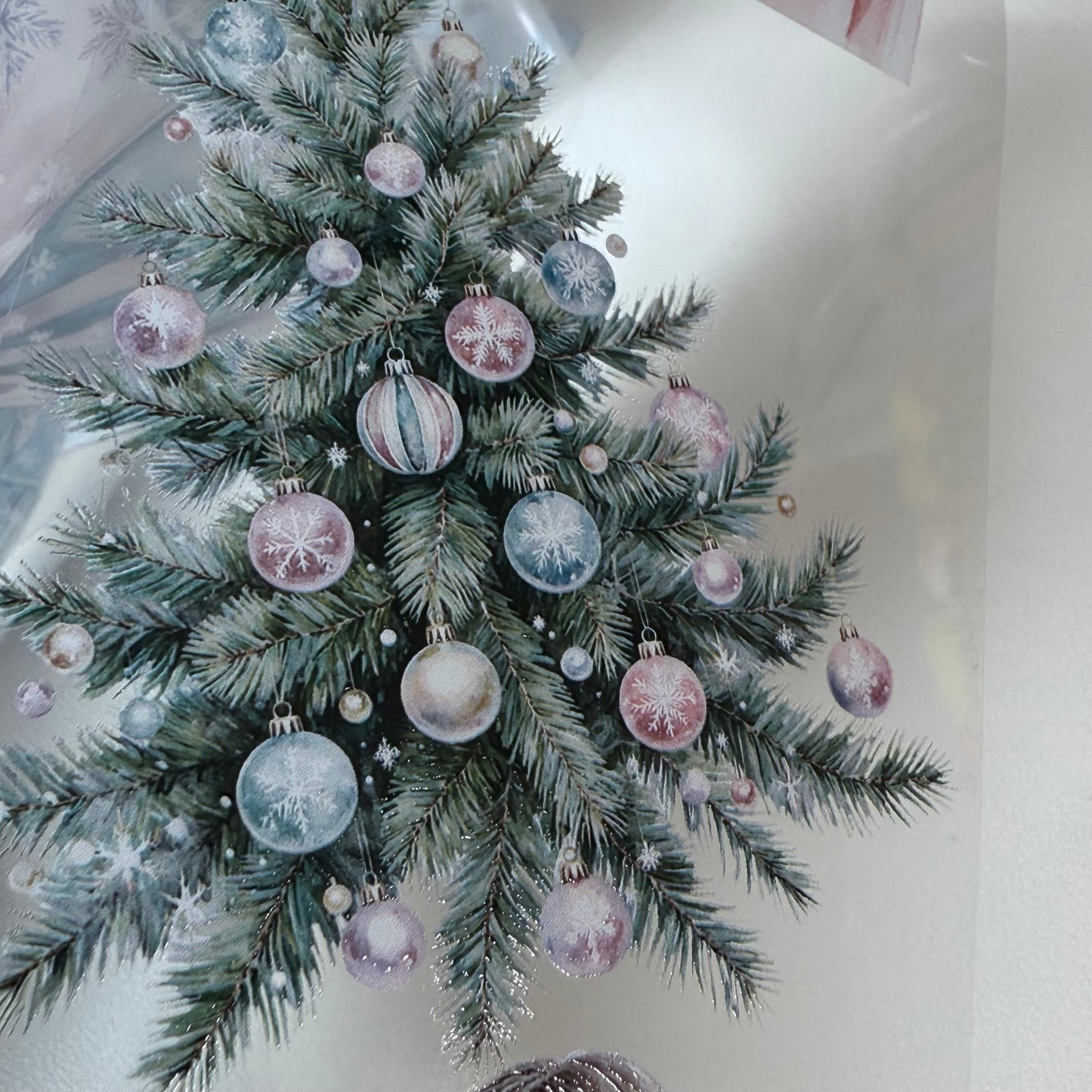 PET 3D raised Pastel Elegant Winter and  Winter Fantasy Village tape,one roll fashion, junk journal, scrapbooking,bullet journal, card making.