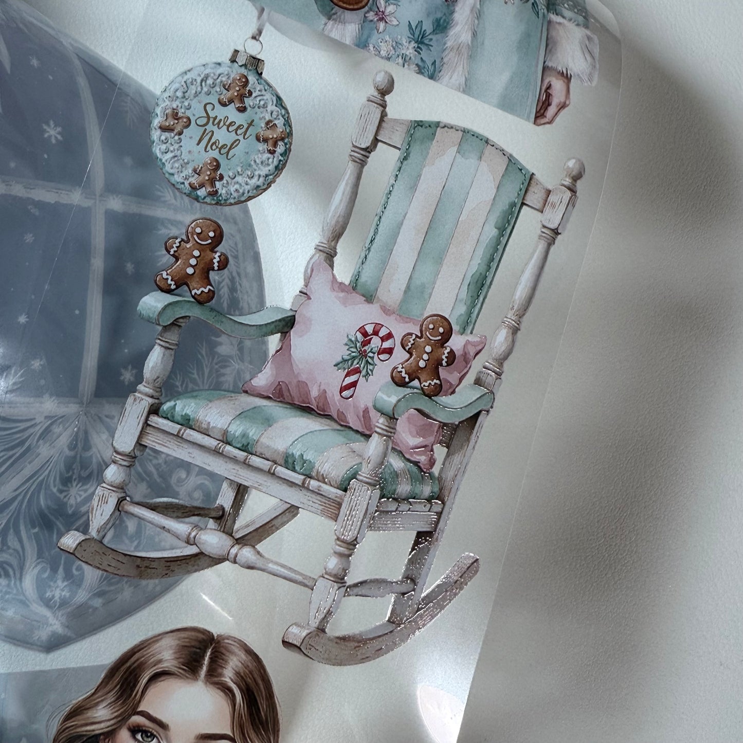 PET 3D raised Winter Oracle and Pastel Christmas tape,one roll fashion, junk journal, scrapbooking,bullet journal, card making.