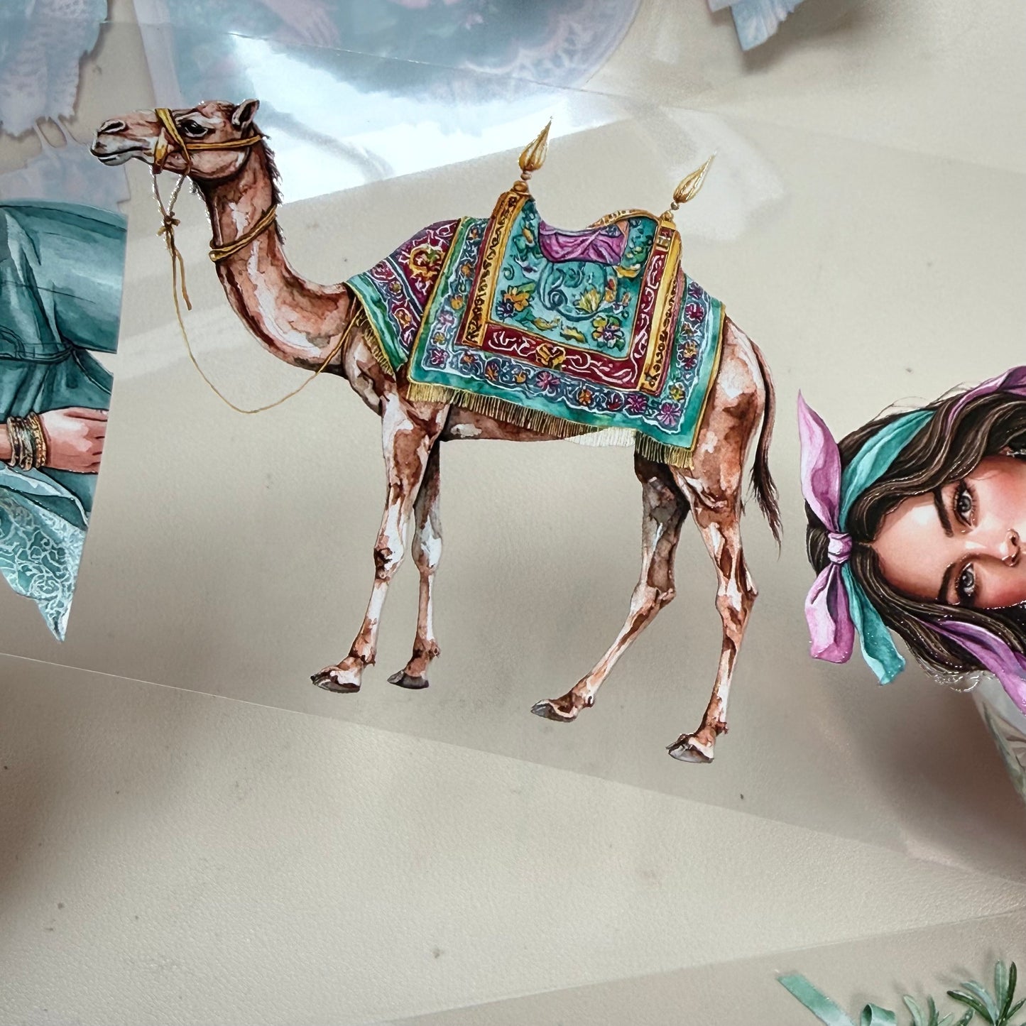Moorish Alhambra Whispers and Spring Garden Society PET 3D raised tape,one roll fashion, junk journal, scrapbooking,bullet journal, card making.