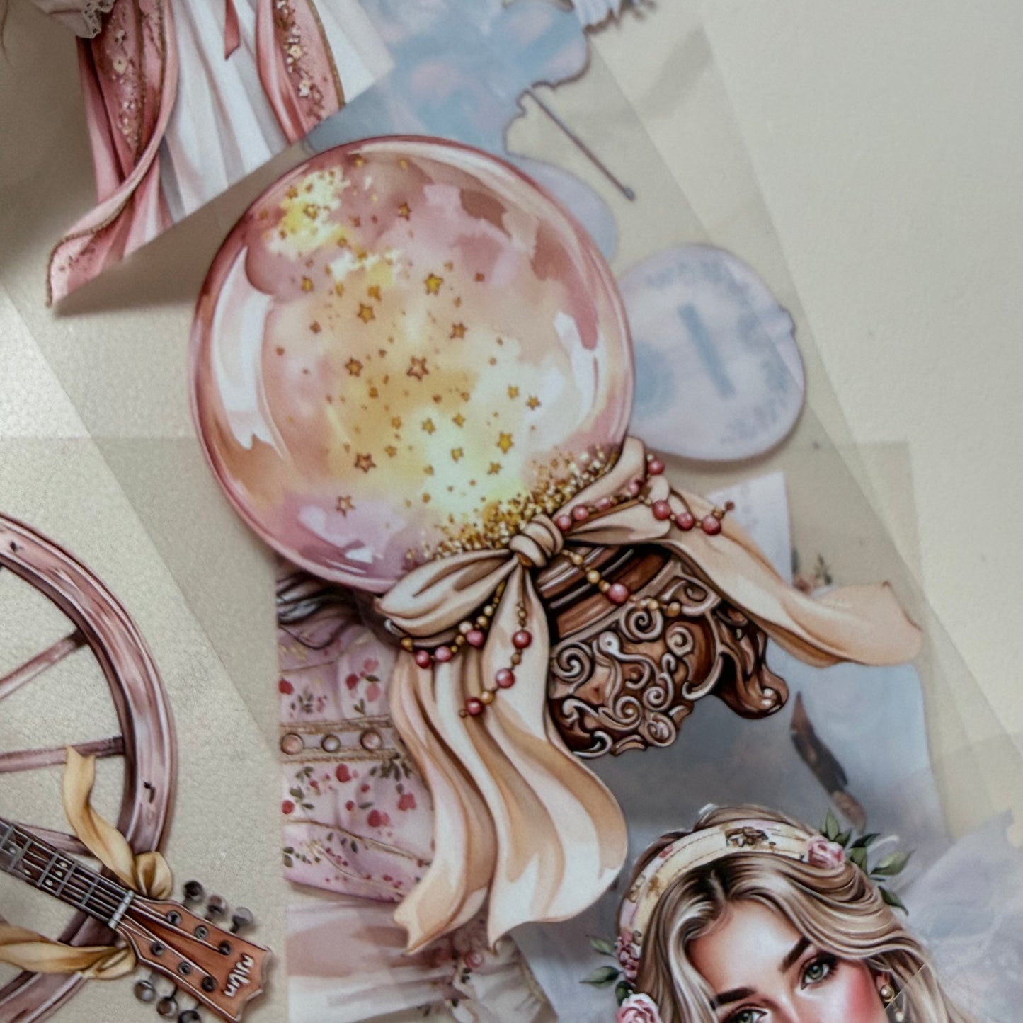 Sunstone Bohemian Caravan and  Elven Whispers PET 3D raised tape,one roll fashion, junk journal, scrapbooking,bullet journal, card making.