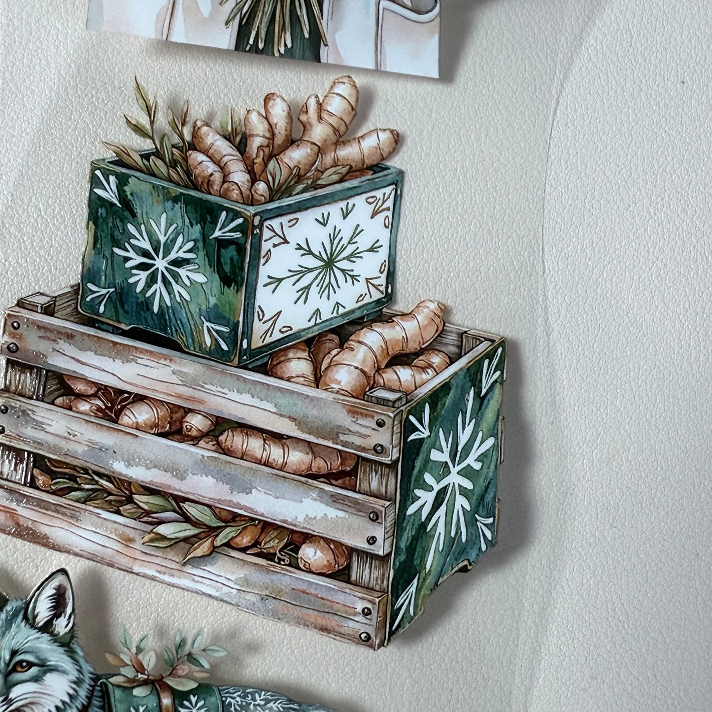 PET 3D raised Winter Mages and Silent Woods Apothecary tape,one roll fashion, junk journal, scrapbooking,bullet journal, card making.