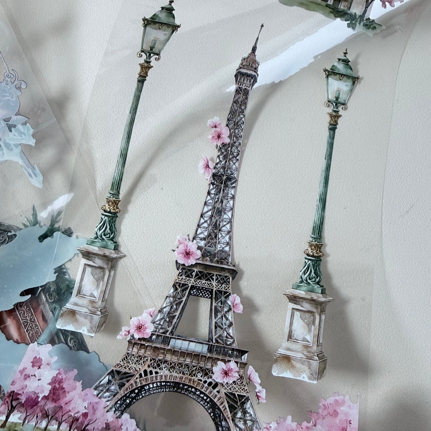 PET 3D raised Landscape 7 tape,one roll fashion, junk journal, scrapbooking,bullet journal, card making.