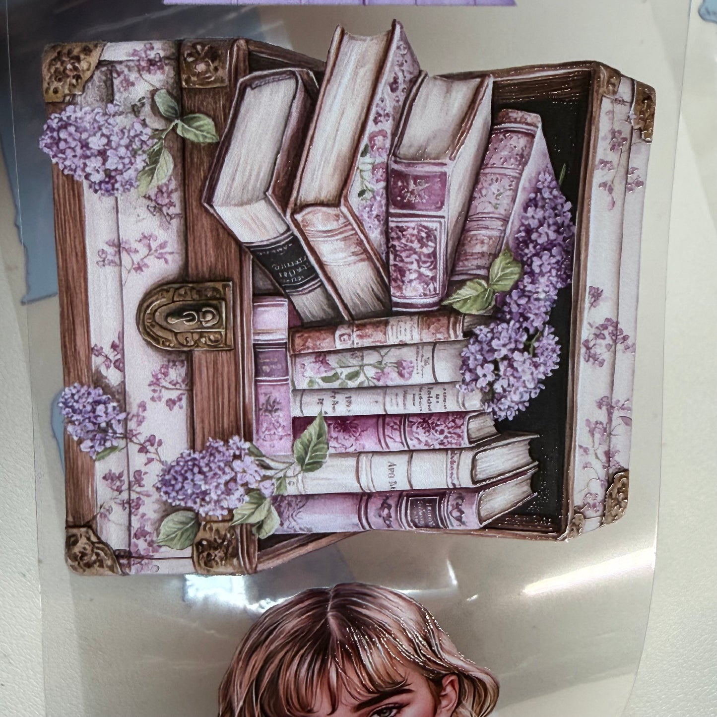 Haunted Bookstore and Lilac Library PET 3D raised tape,one roll fashion, junk journal, scrapbooking,bullet journal, card making.