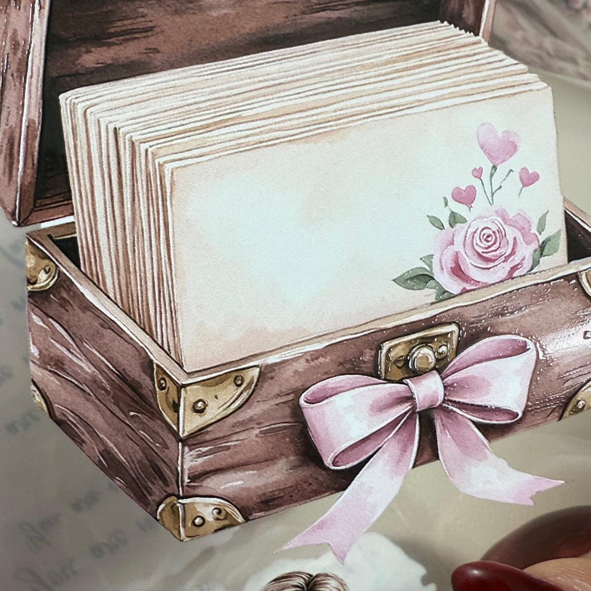 PET Romantic Tea and Love Letters 3D raised tape,one roll fashion, junk journal, scrapbooking,bullet journal, card making.