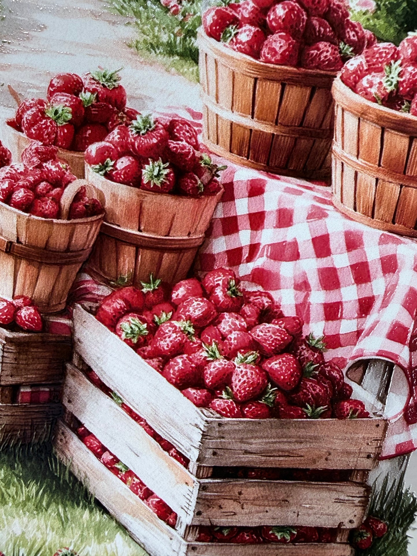 PET 3D raised Strawberry farm Landscape tape