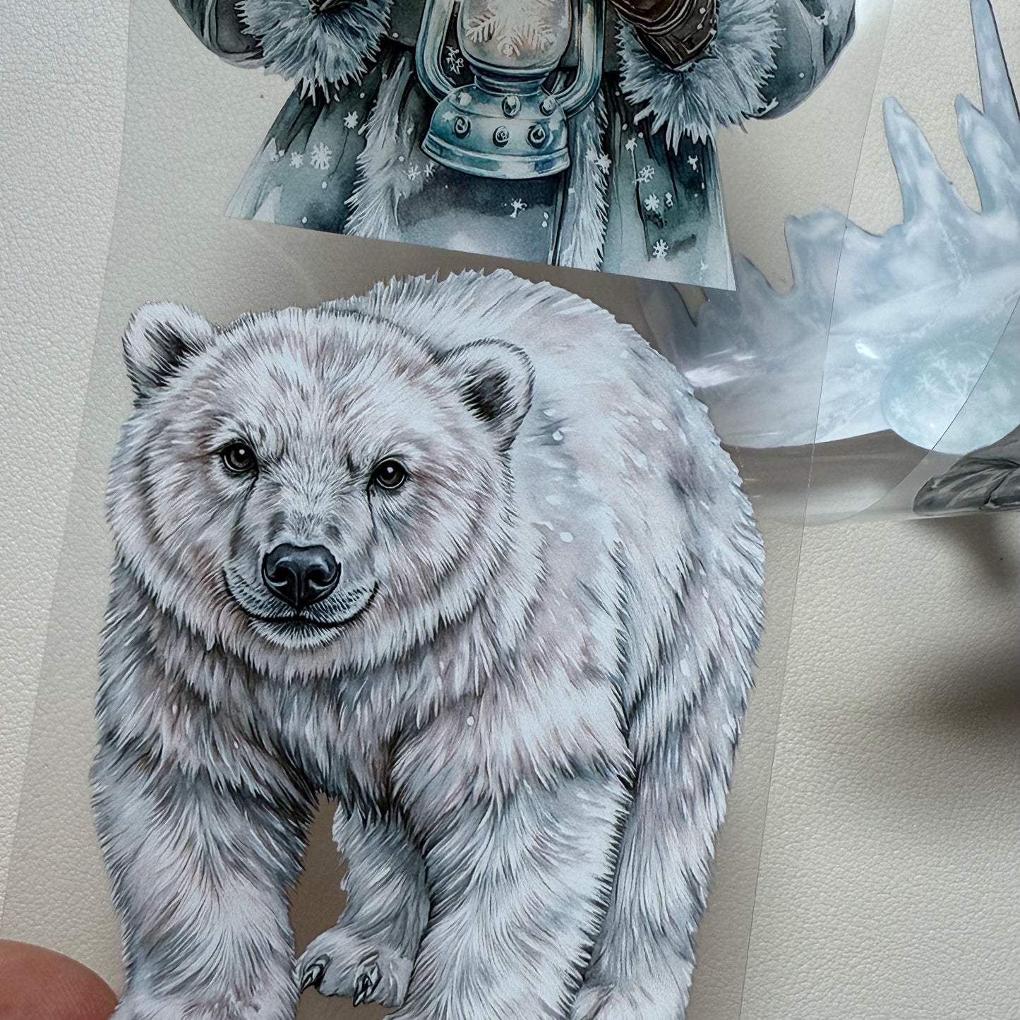PET 3D raised Frozen Wilderness and Emberwood Tales of Fire and Ice tape,one roll fashion, junk journal, scrapbooking,bullet journal, card making.