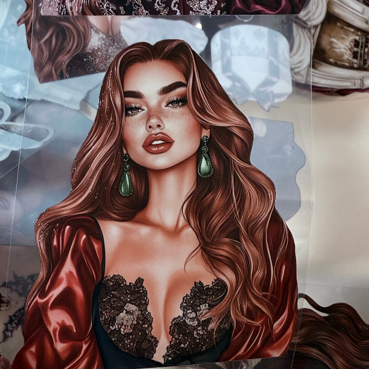 PET 3D raised Midnight Mistletoe and Holiday Magic tape,one roll fashion, junk journal, scrapbooking,bullet journal, card making.