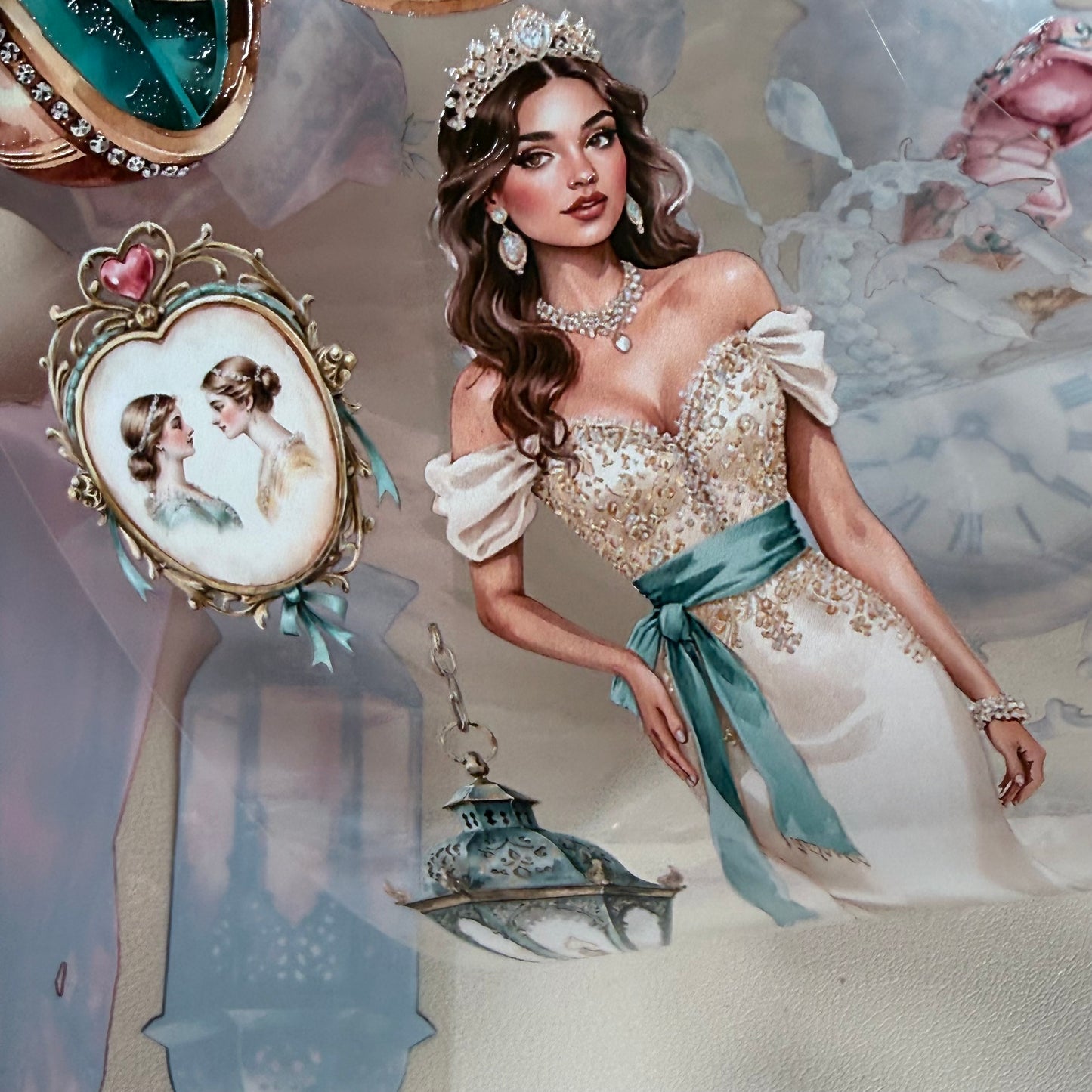 Istanbul Spring Bazaar and Gilded Ballroom Hearts PET 3D raised tape,one roll fashion, junk journal, scrapbooking,bullet journal, card making.