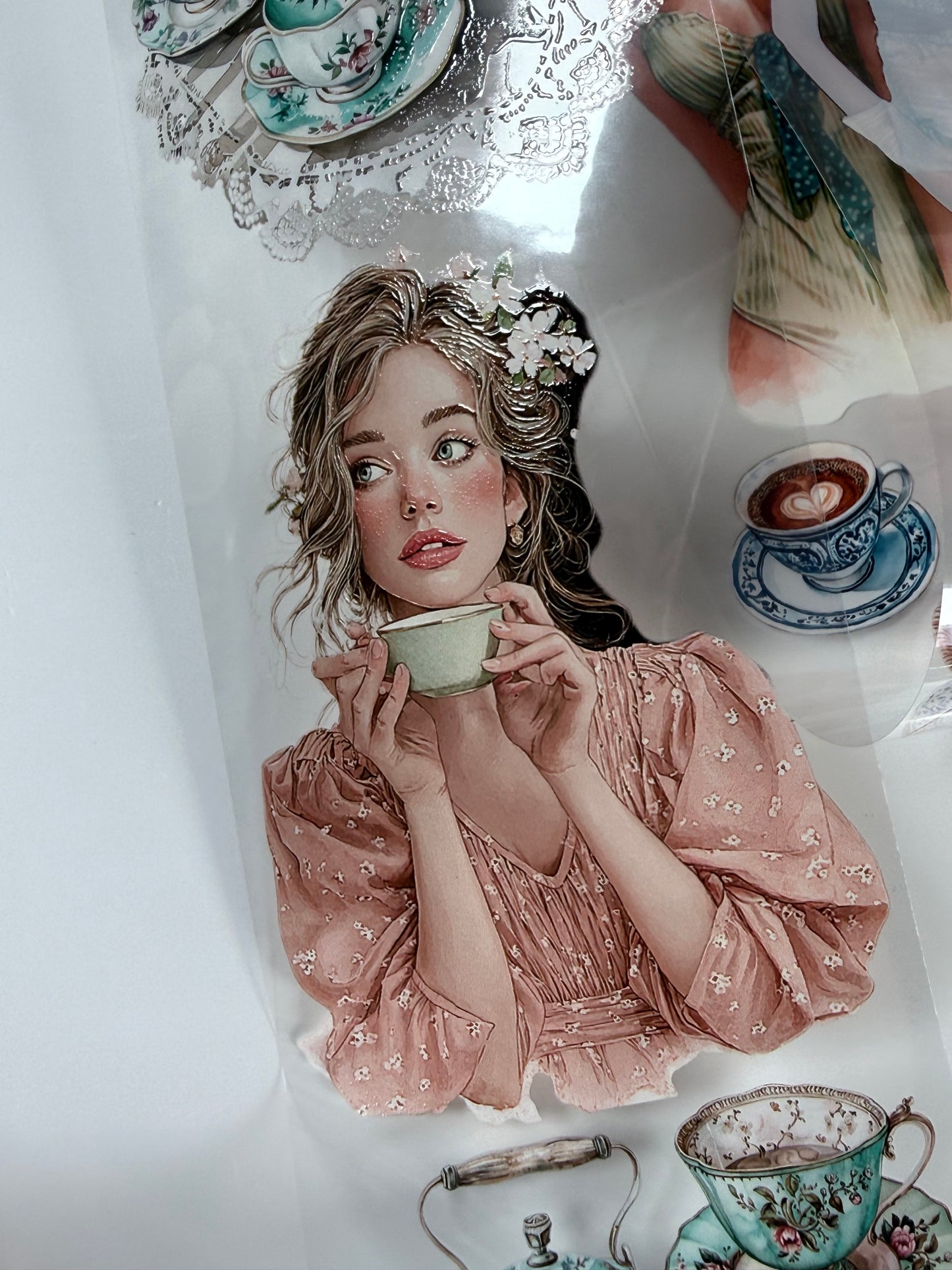 Mediterranean and Vintage tea party PET 3D raised tape