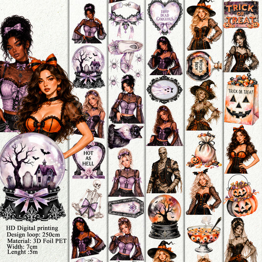 Drop Dead Gorgeous and Trick or Treat2 PET 3D raised tape