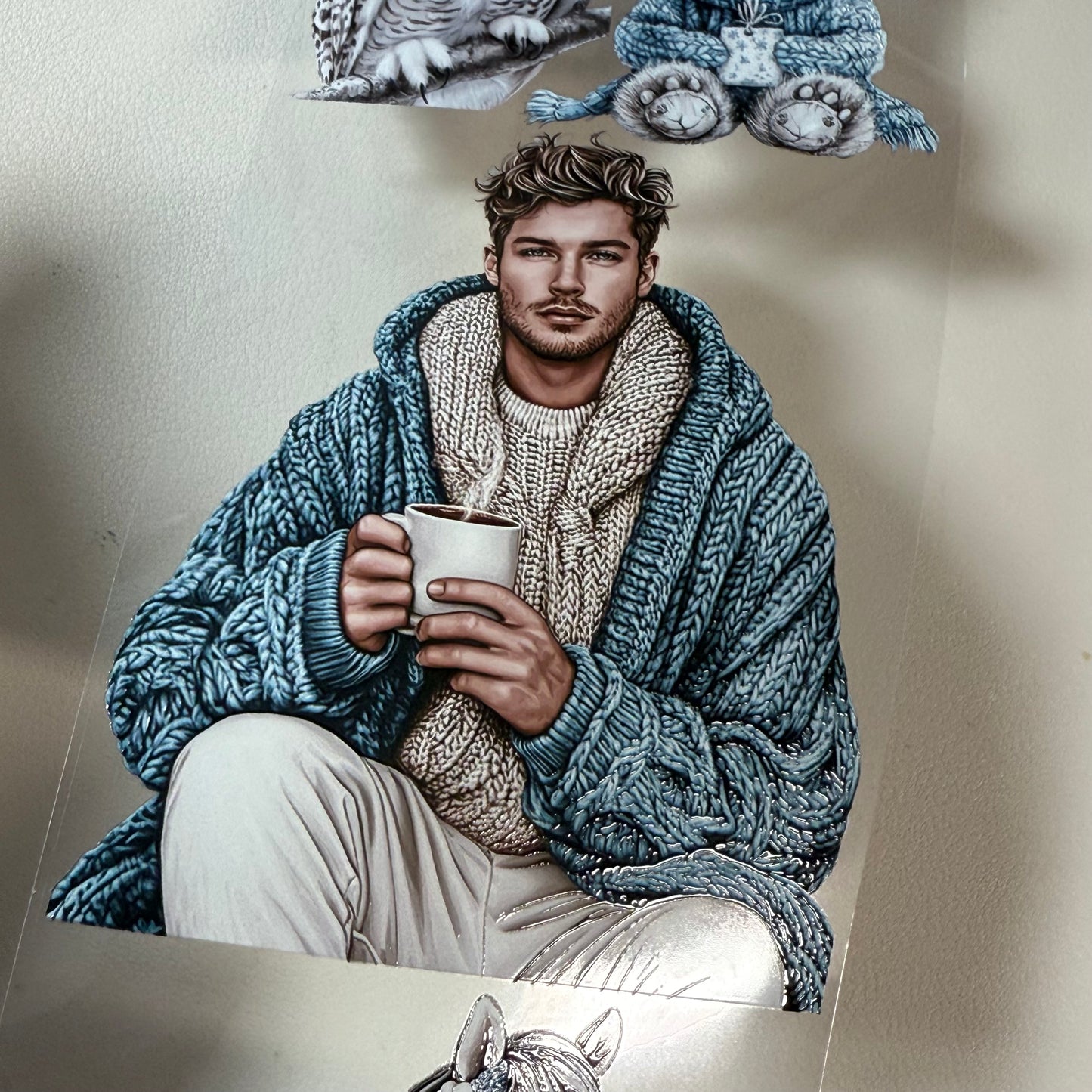 PET 3D raised Pink Winter and Winter Wishes tape,one roll fashion, junk journal, scrapbooking,bullet journal, card making.