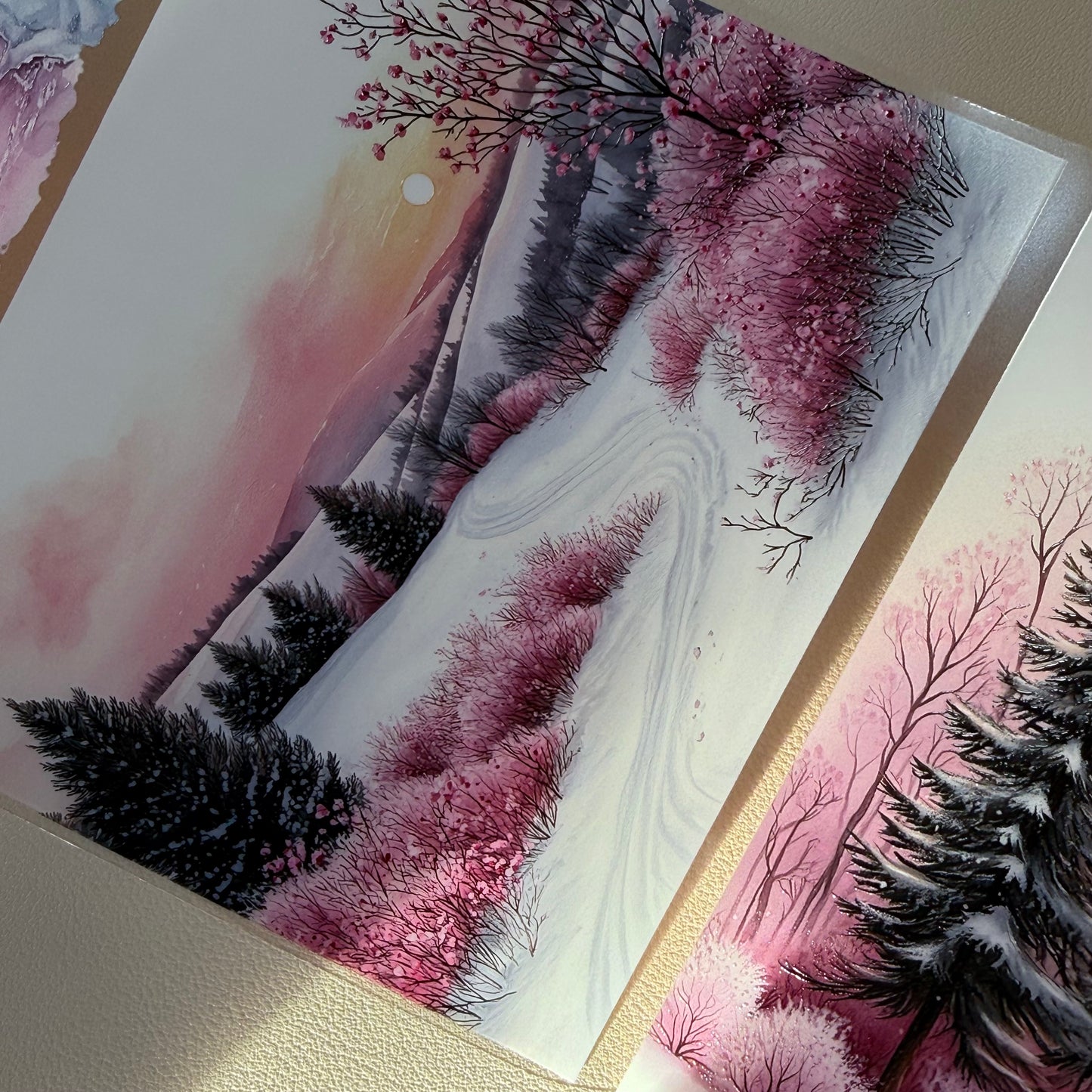 PET 3D raised Spring Landscape2 tape,one roll fashion, junk journal, scrapbooking,bullet journal, card making.