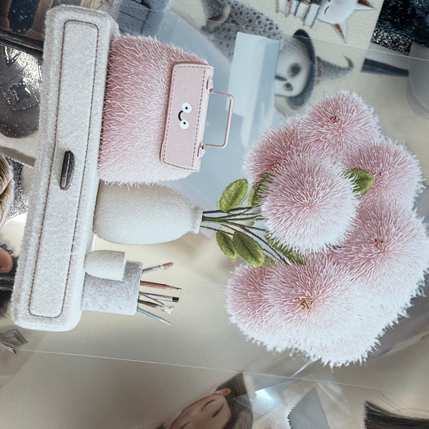 PET 3D raised Whimsical Fluffy Planner and Magic Academia tape,one roll fashion, junk journal, scrapbooking,bullet journal, card making.