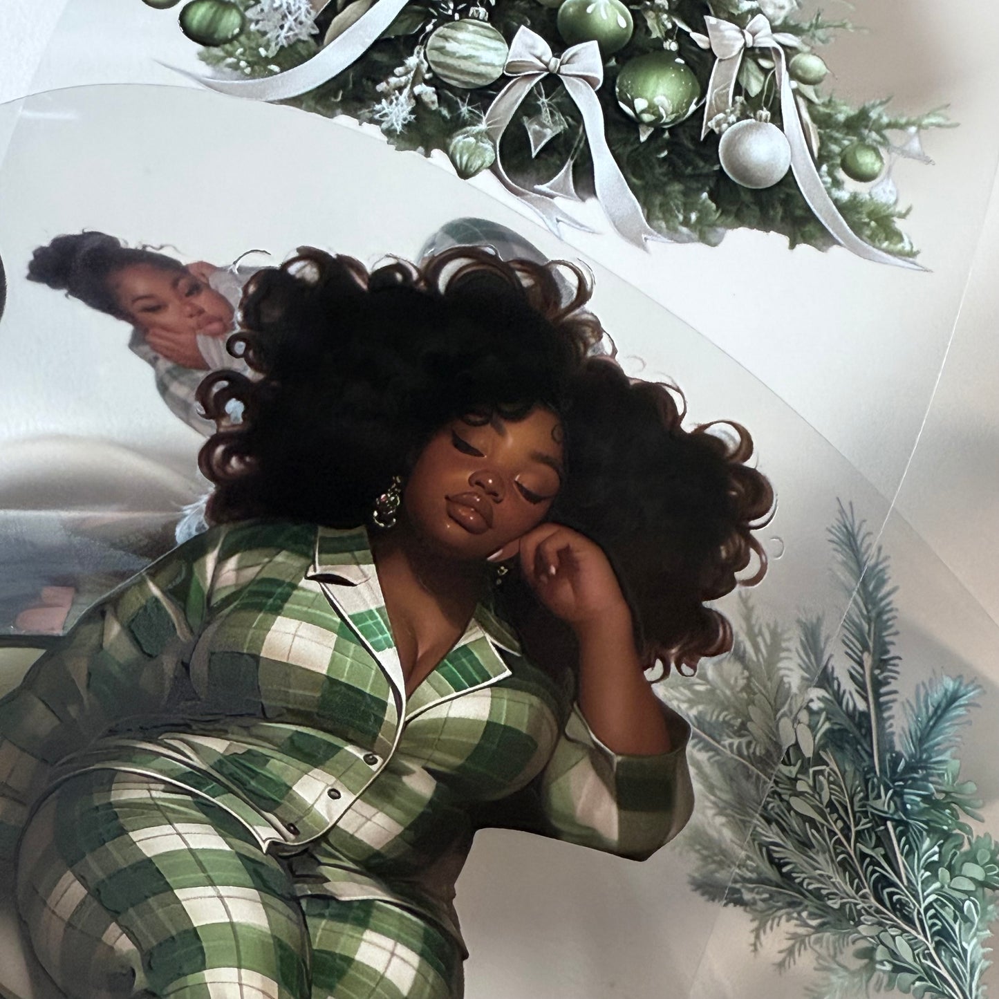 PET 3D raised Winter Evening and Winter Frost tape,one roll fashion, junk journal, scrapbooking,bullet journal, card making.