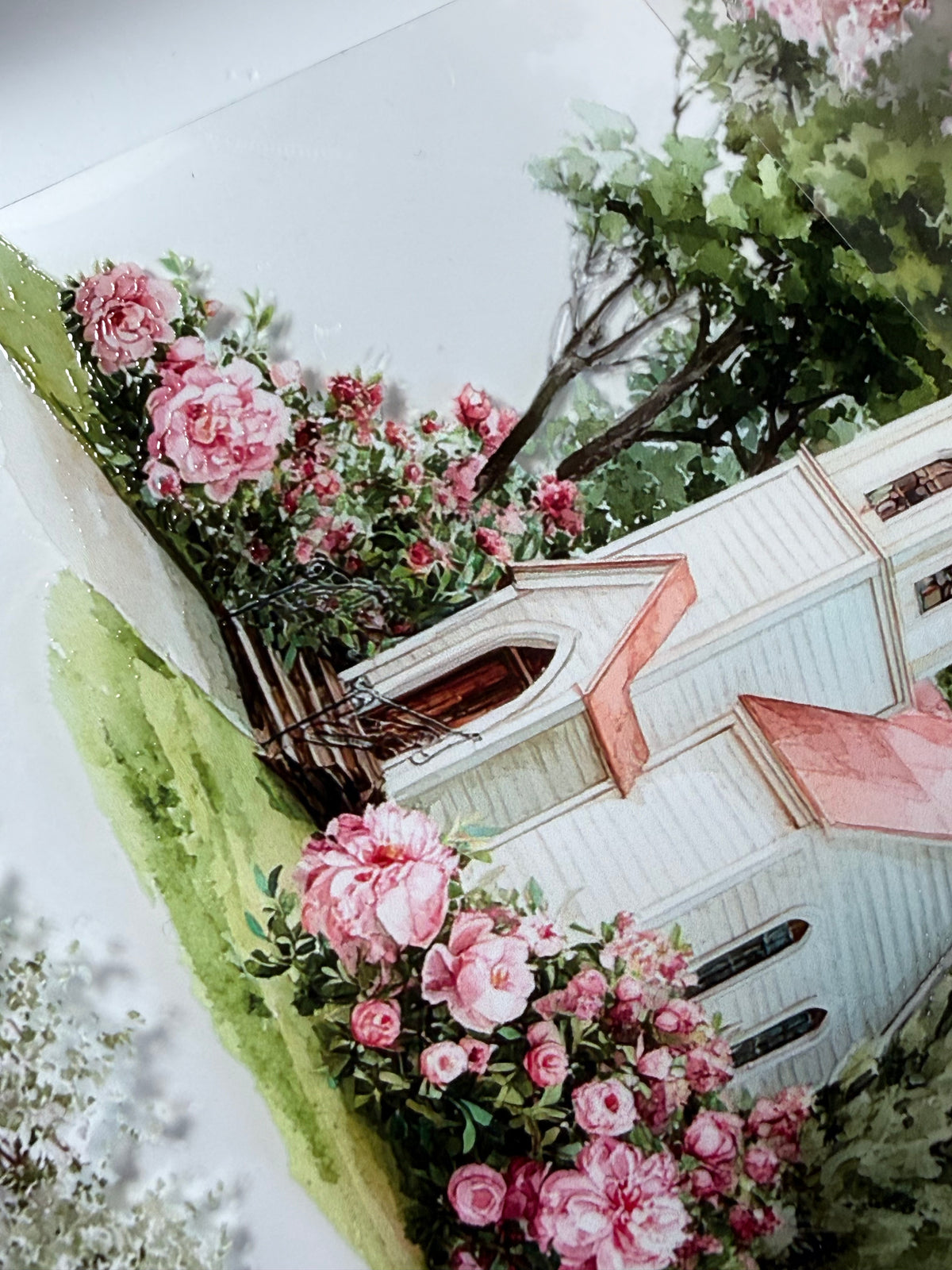 PET 3D raised Peony garden Landscape tape