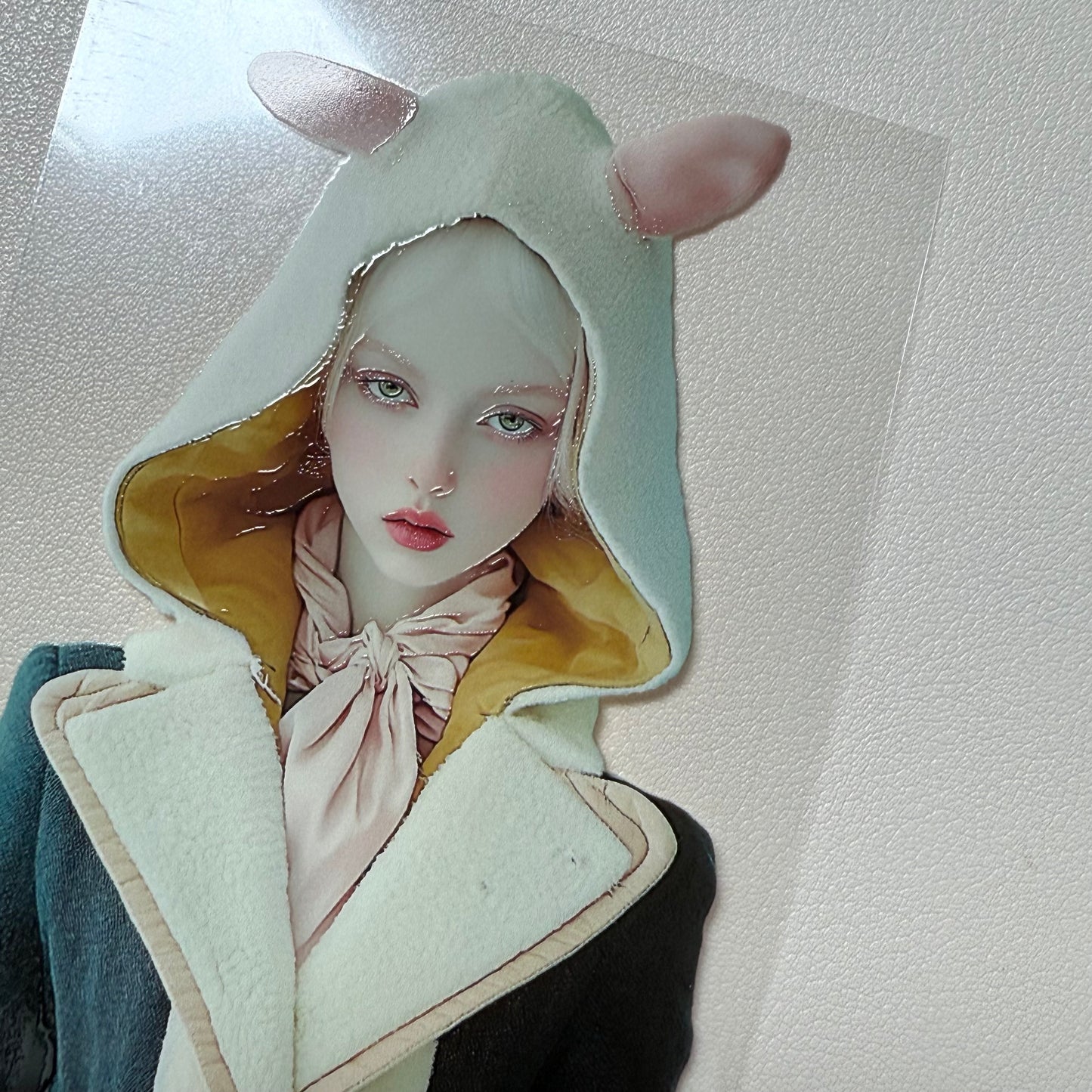 PET 3D raised Winter Girls and Fantasy Christmas tape,one roll fashion, junk journal, scrapbooking,bullet journal, card making.