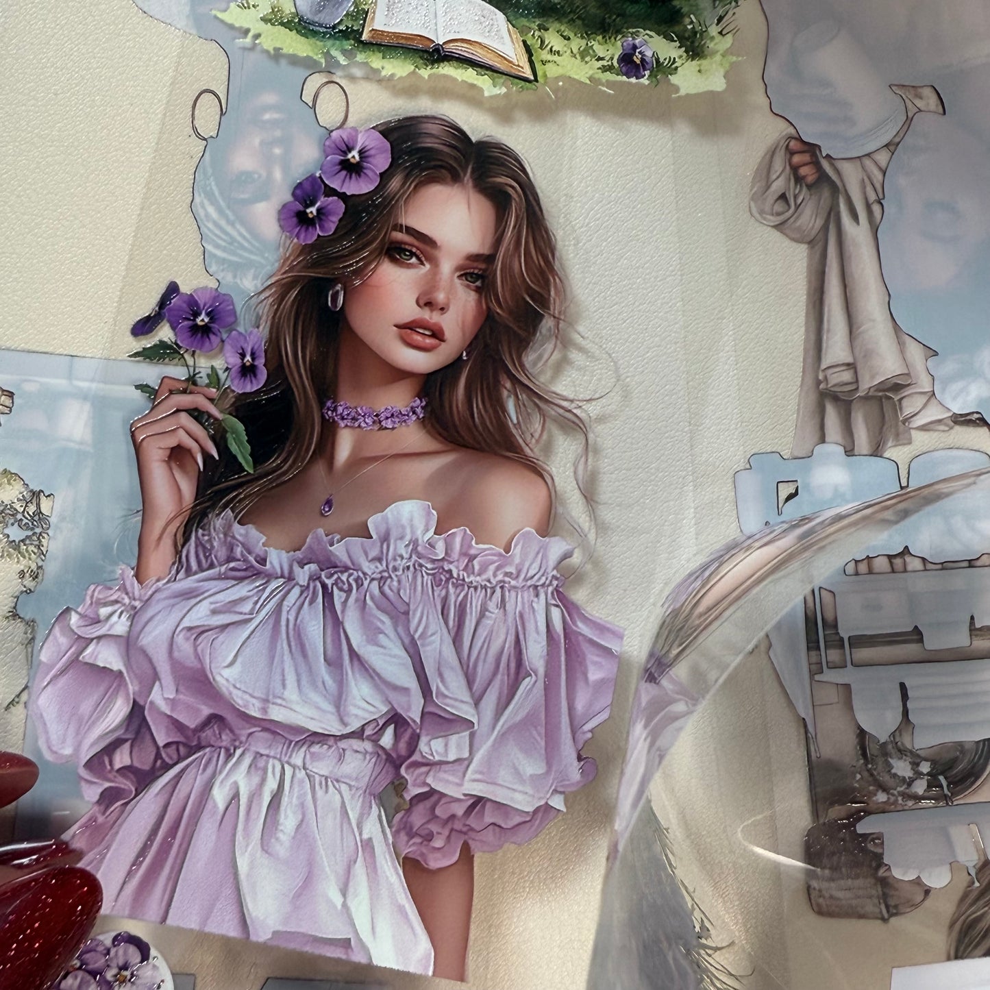 PET 3D raised Laundry day and Sunny pansies ape,one roll fashion, junk journal, scrapbooking,bullet journal, card making.