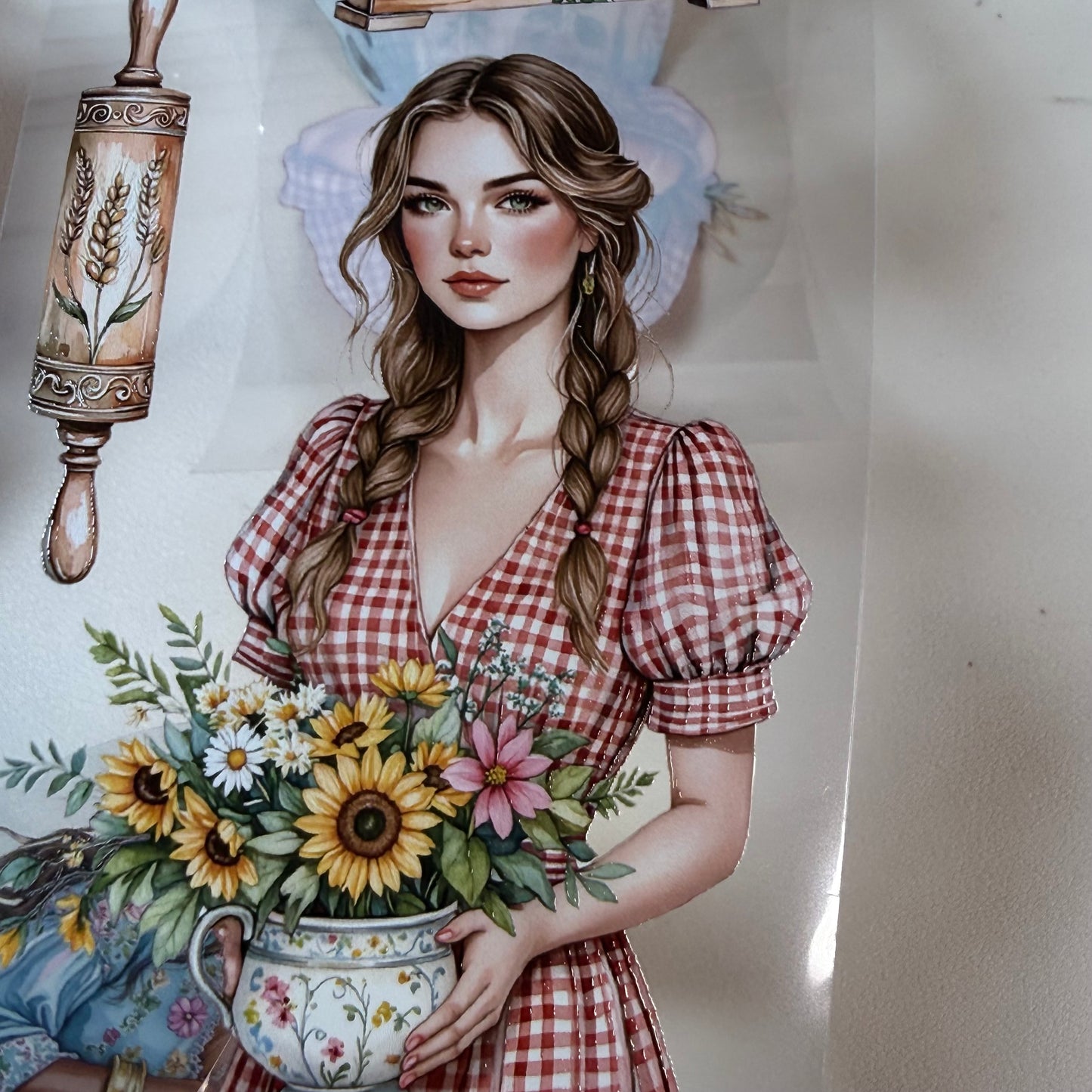 Golden Pastures and Florentine Flourish PET 3D raised tape,one roll fashion, junk journal, scrapbooking,bullet journal, card making.