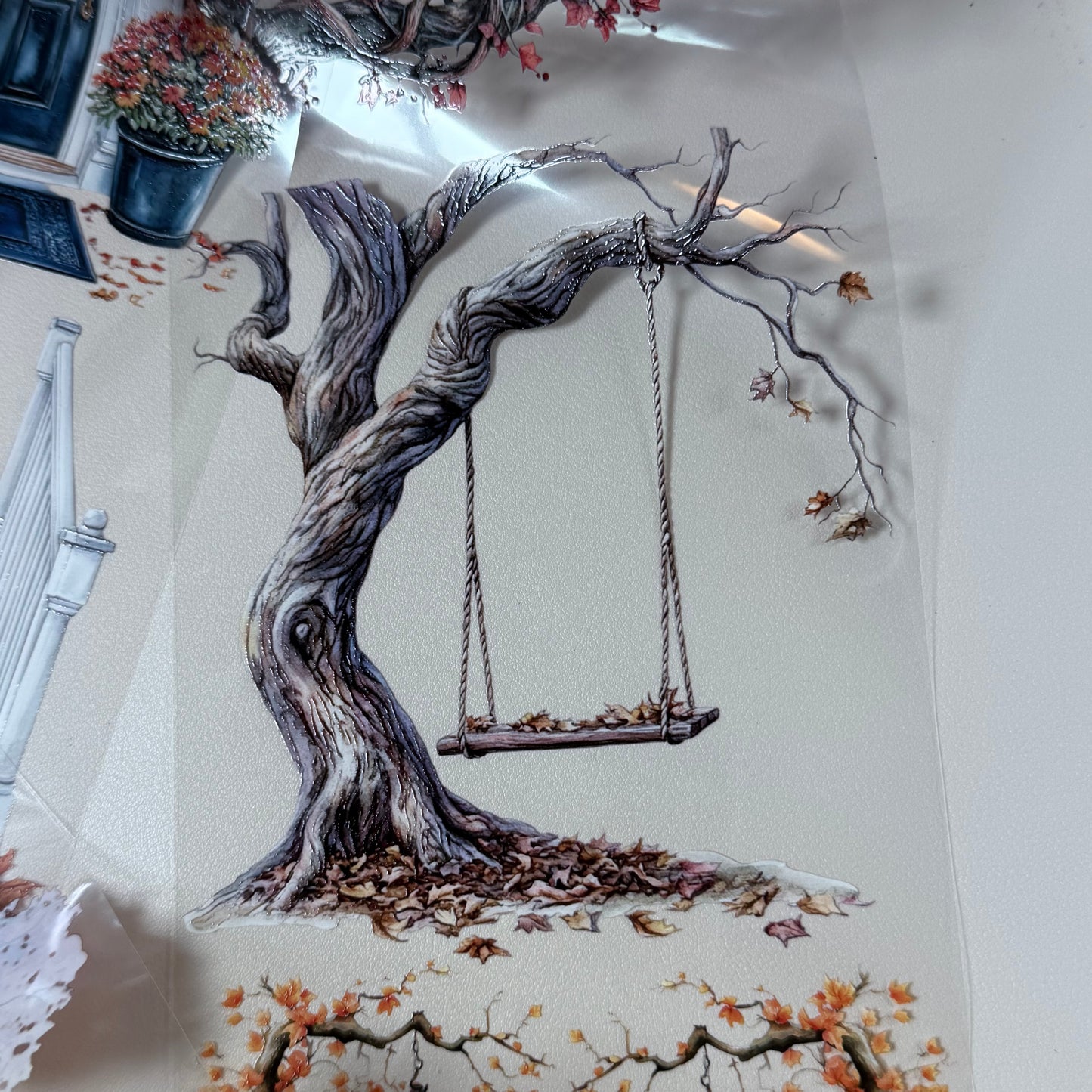 PET 3D raised Landscape 5  tape,one roll fashion, junk journal, scrapbooking,bullet journal, card making.