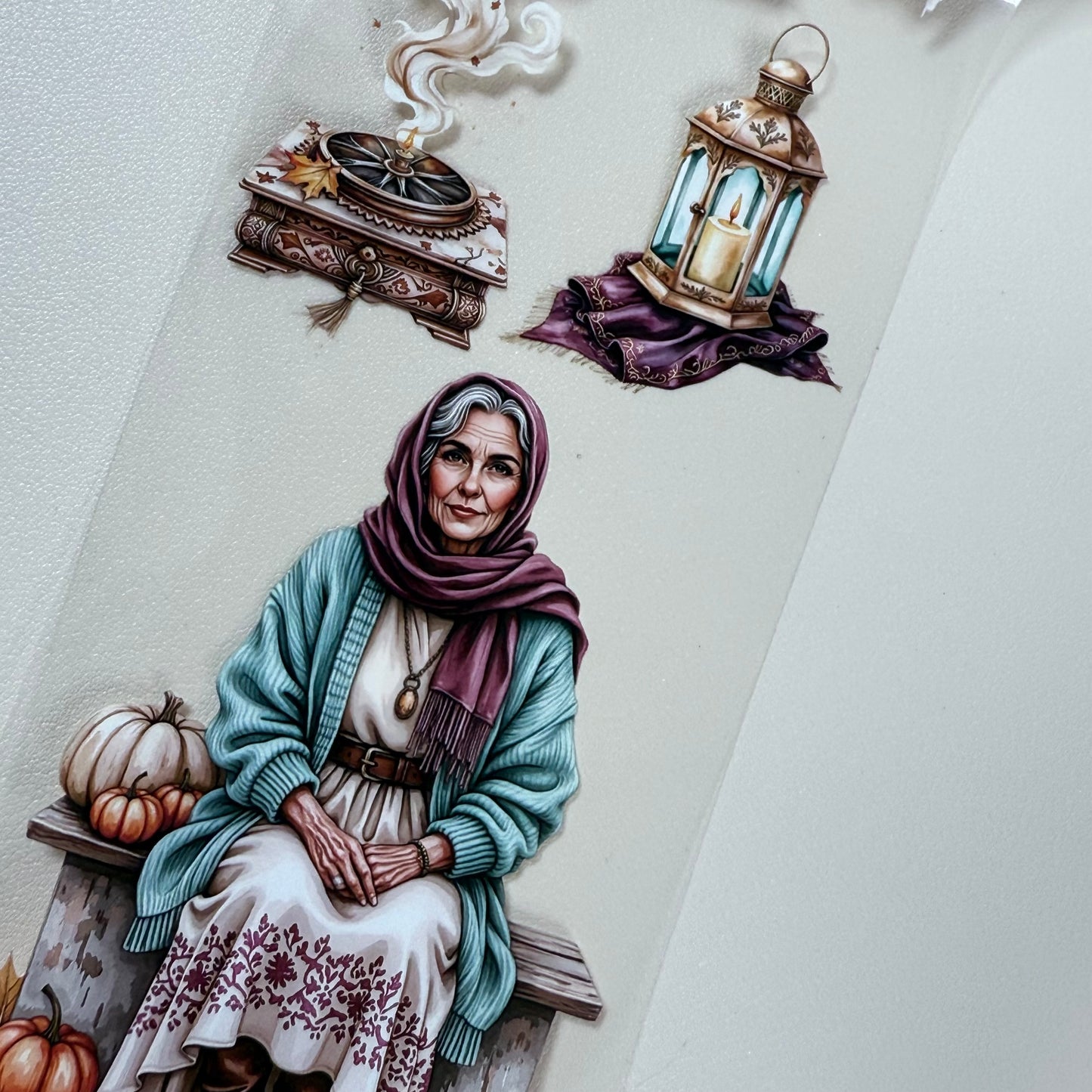 PET 3D raised Autumn oriental spices and Autumn in palerose tape,one roll fashion, junk journal, scrapbooking,bullet journal, card making.