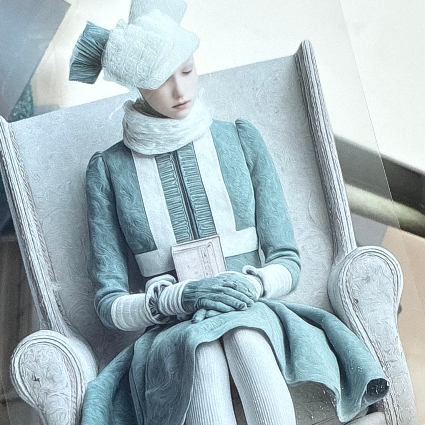 PET 3D raised Winter Woman and Goth Christmas tape,one roll fashion, junk journal, scrapbooking,bullet journal, card making.